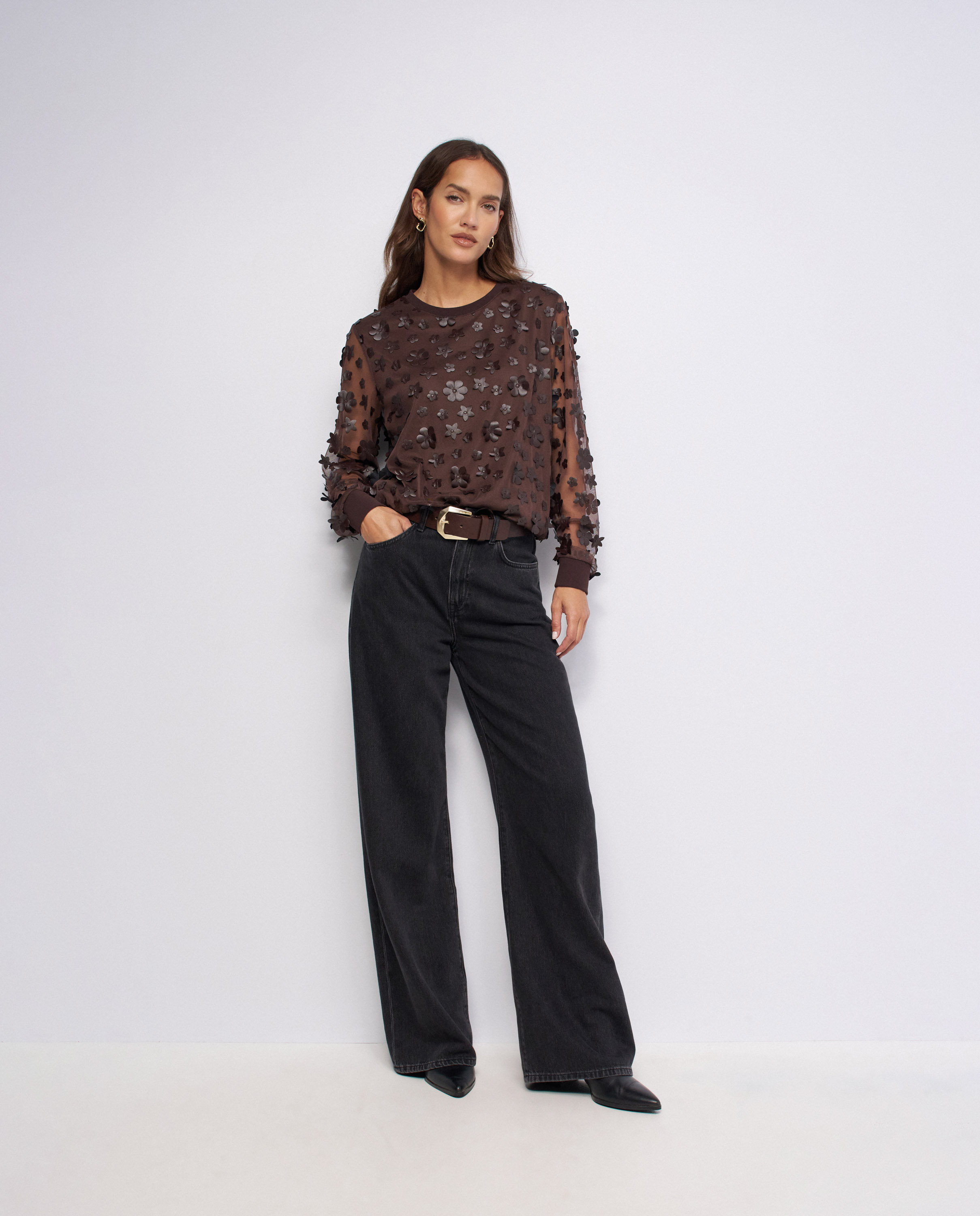 Imagen 5 de Jersey con efecto tridimensional de mujer - Salsa Jeans - Marrón Marrón