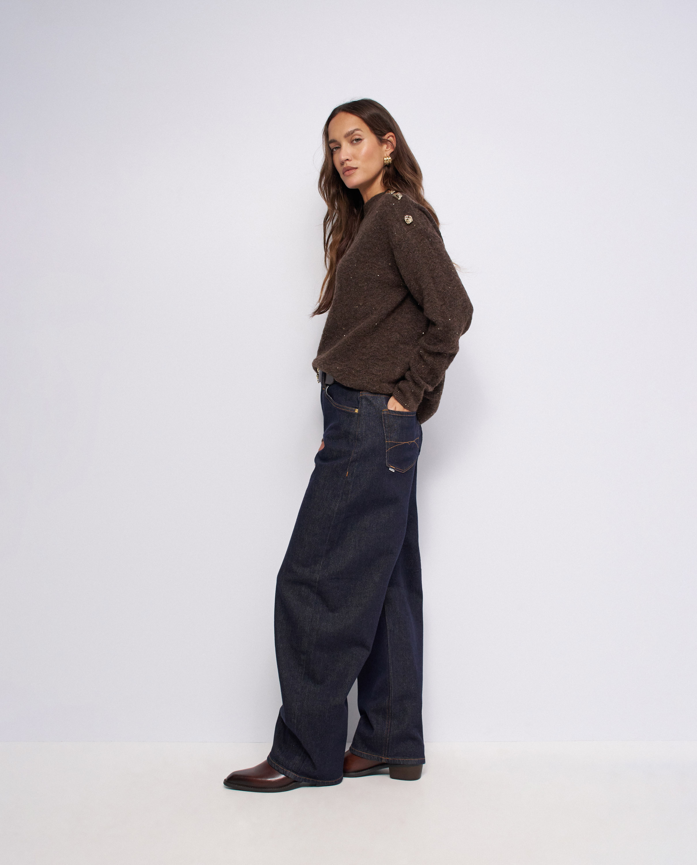 Imagen 2 de Jersey de punto de mujer - Salsa Jeans - Marrón Marrón