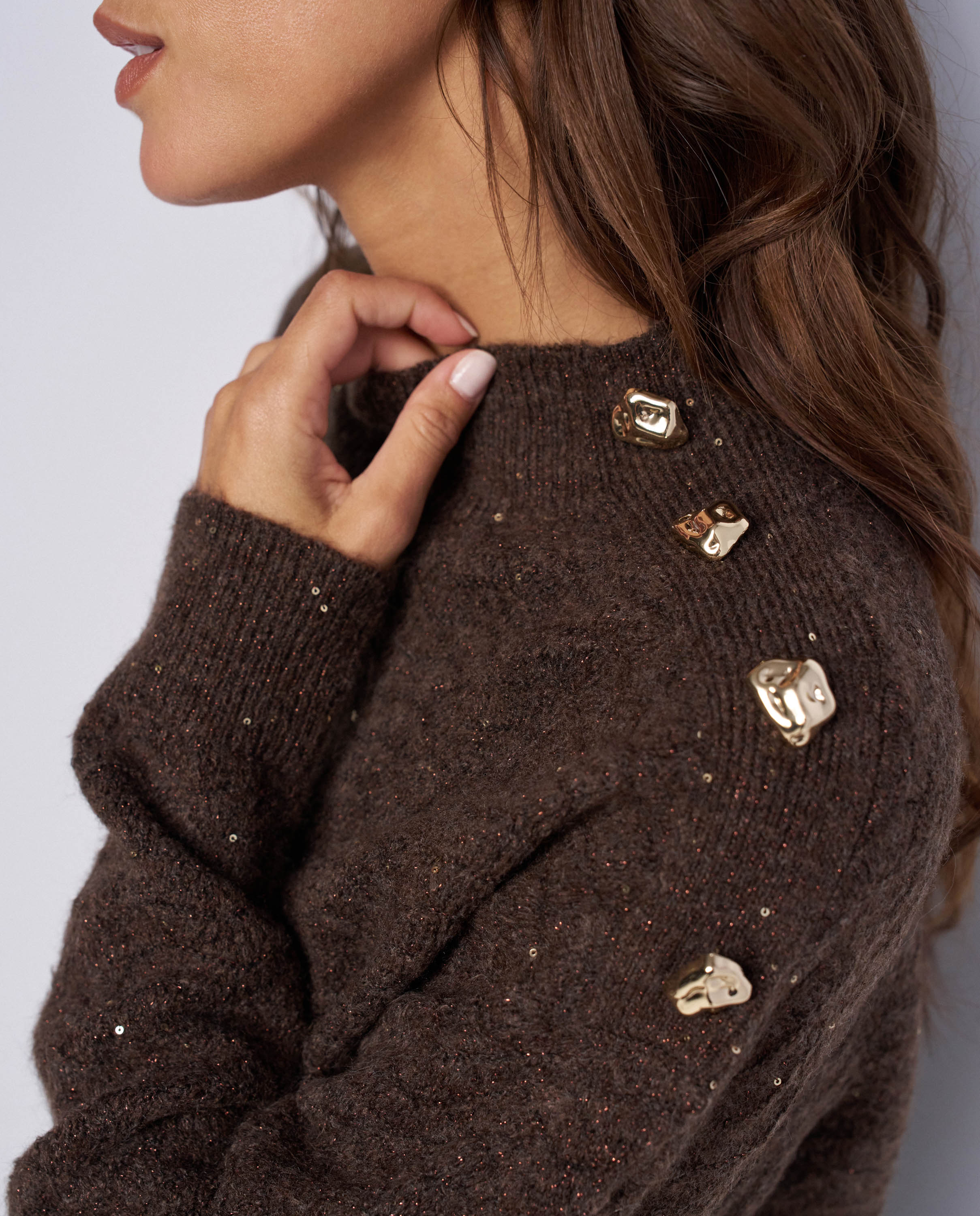 Imagen 4 de Jersey de punto de mujer - Salsa Jeans - Marrón Marrón