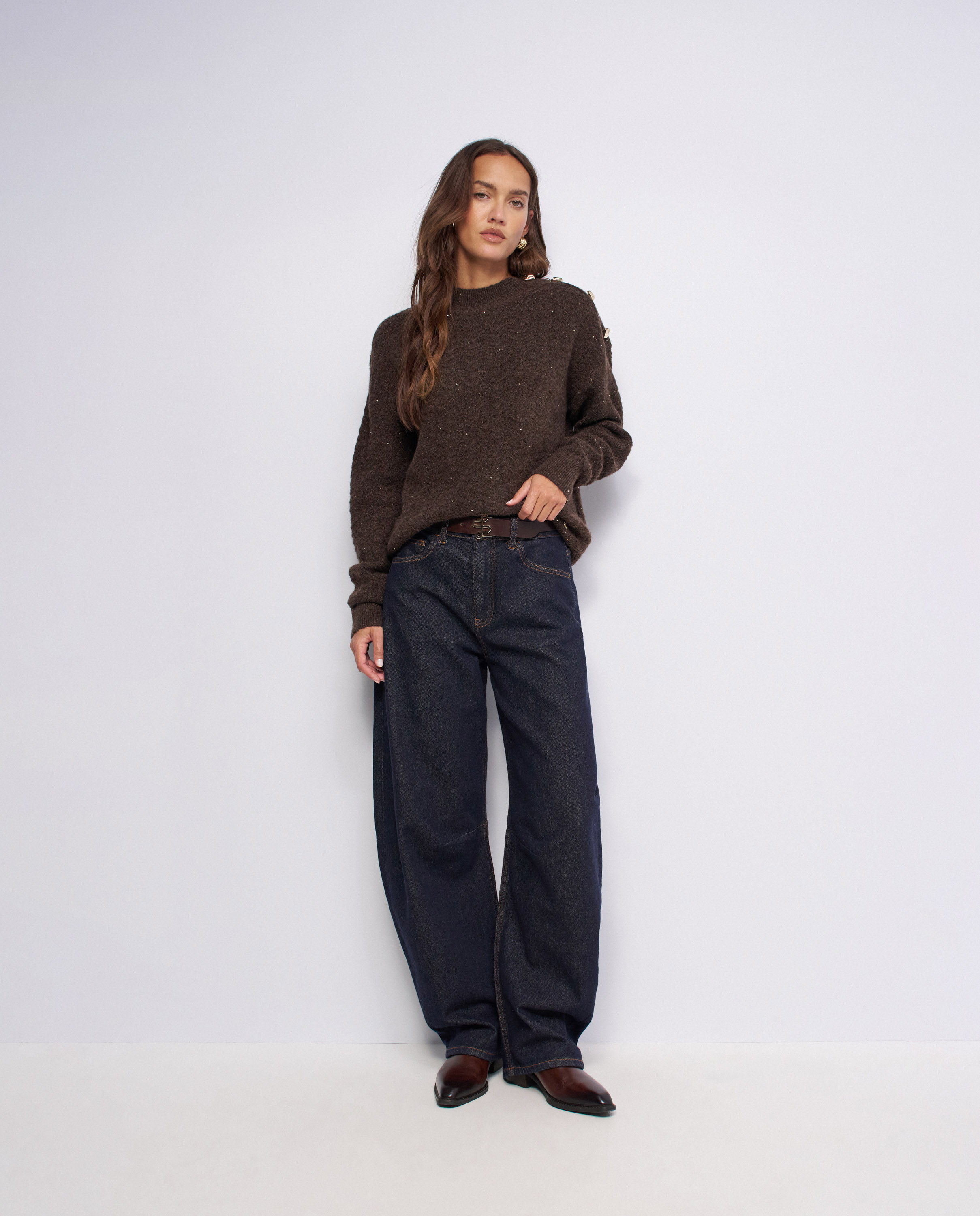 Imagen 5 de Jersey de punto de mujer - Salsa Jeans - Marrón Marrón