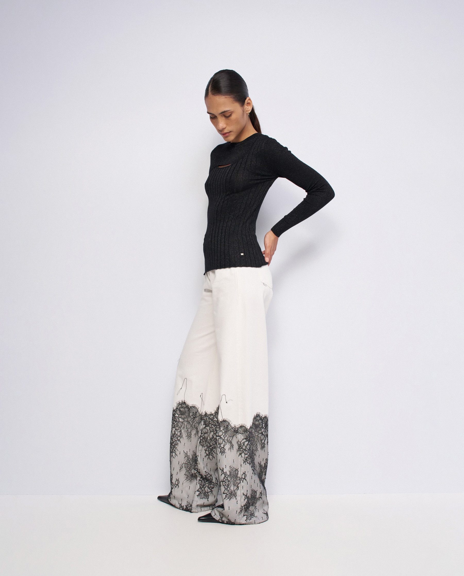 Imagen 2 de Jersey de punto fino con lurex de mujer - Salsa Jeans - Negro Negro