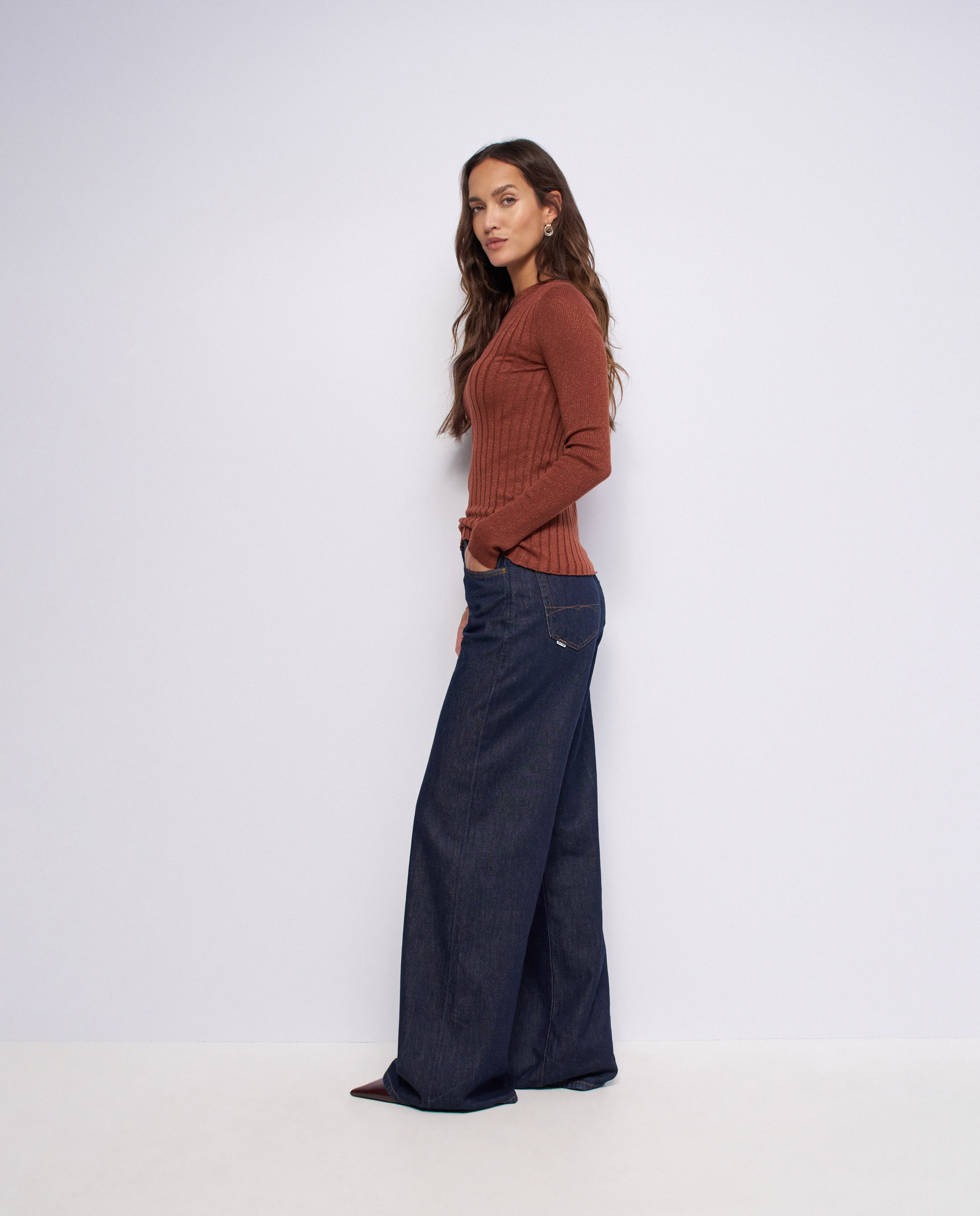 Imagen 2 de Jersey de punto fino con lurex de mujer - Salsa Jeans - Naranja Naranja