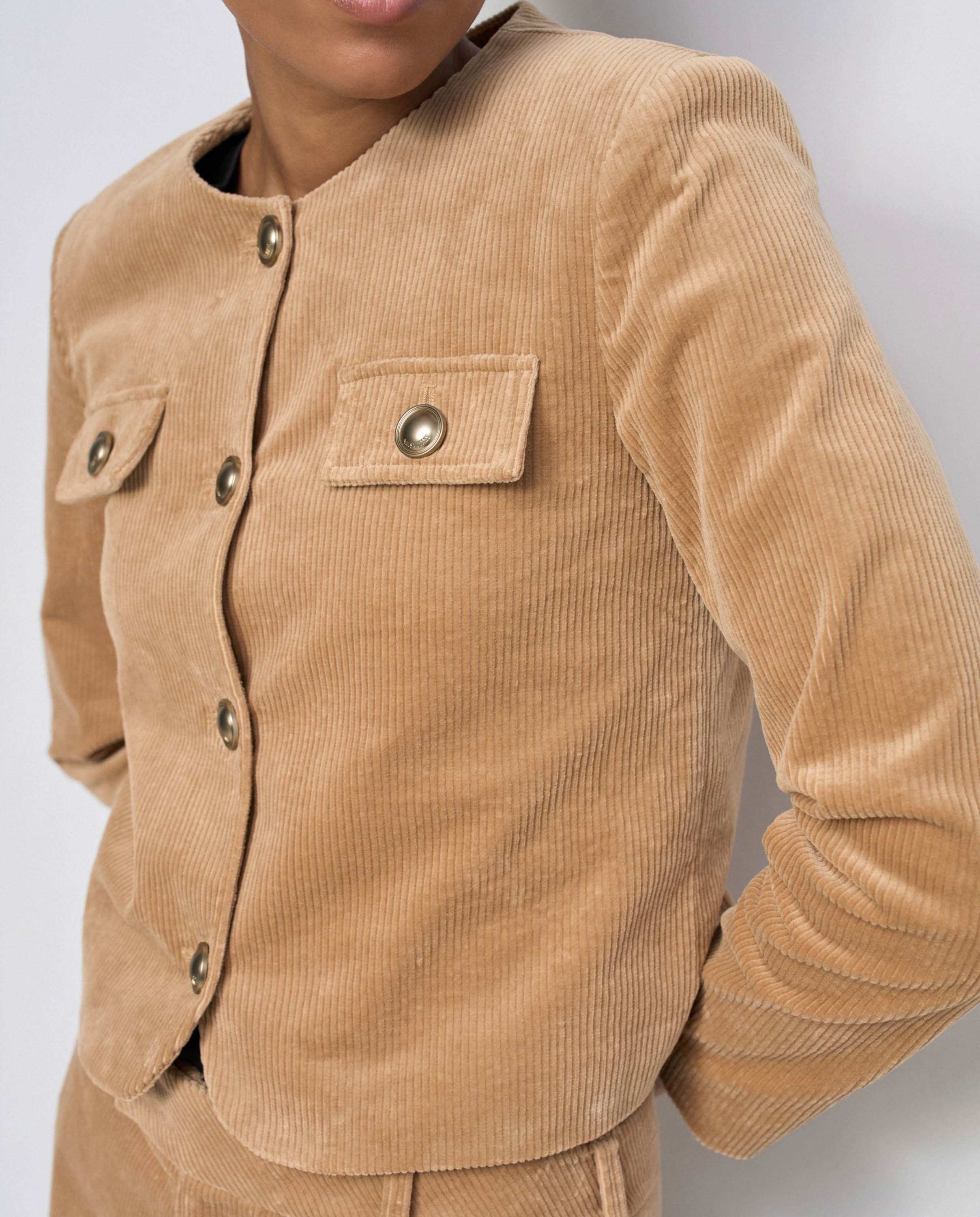 Chaqueta de pana de mujer - Salsa Jeans - Marrón Marrón-4