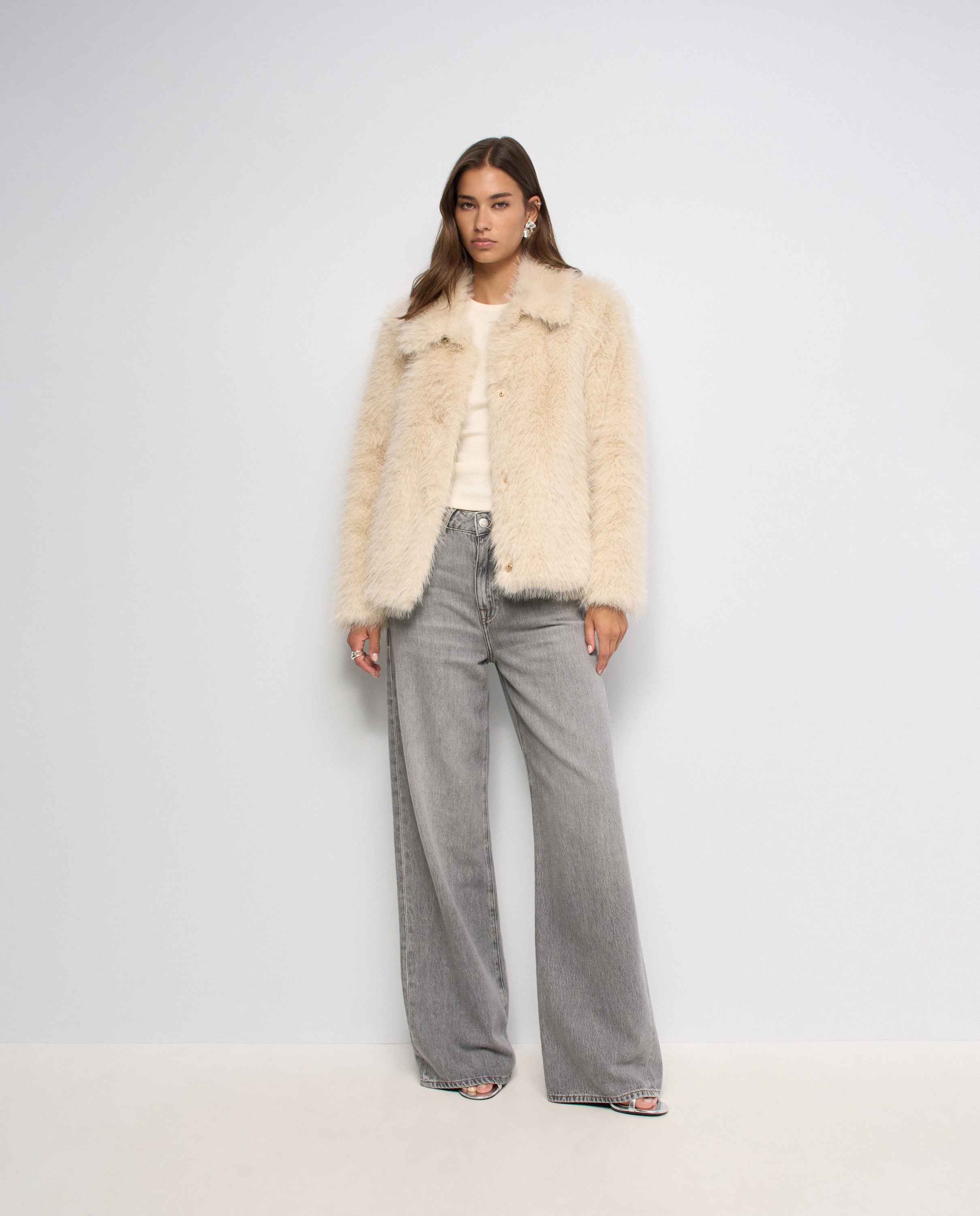 Imagen 5 de Abrigo de pelo de mujer - Salsa Jeans - Natural Natural