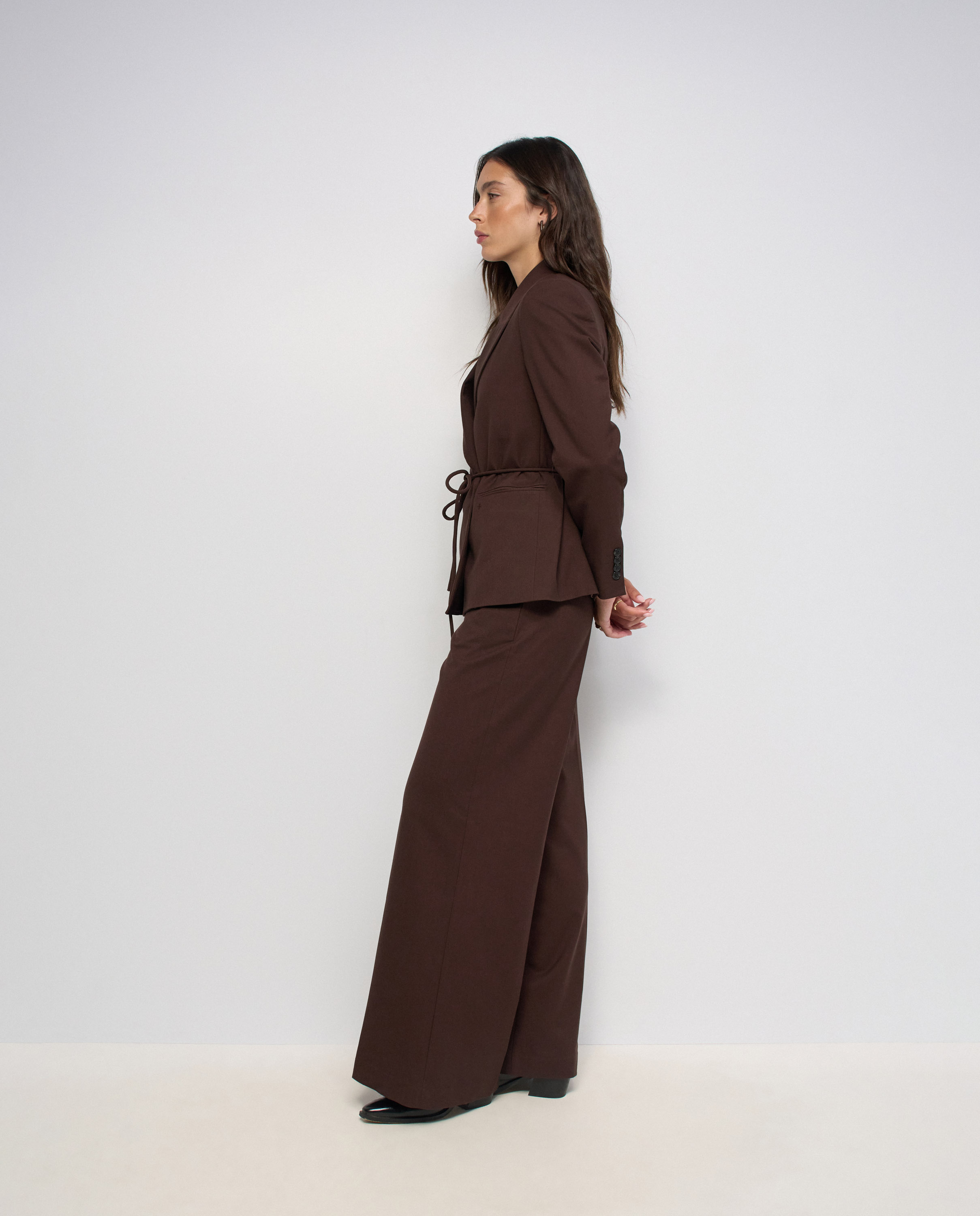 Blazer de rayas de mujer - Salsa Jeans - Marrón Marrón-2