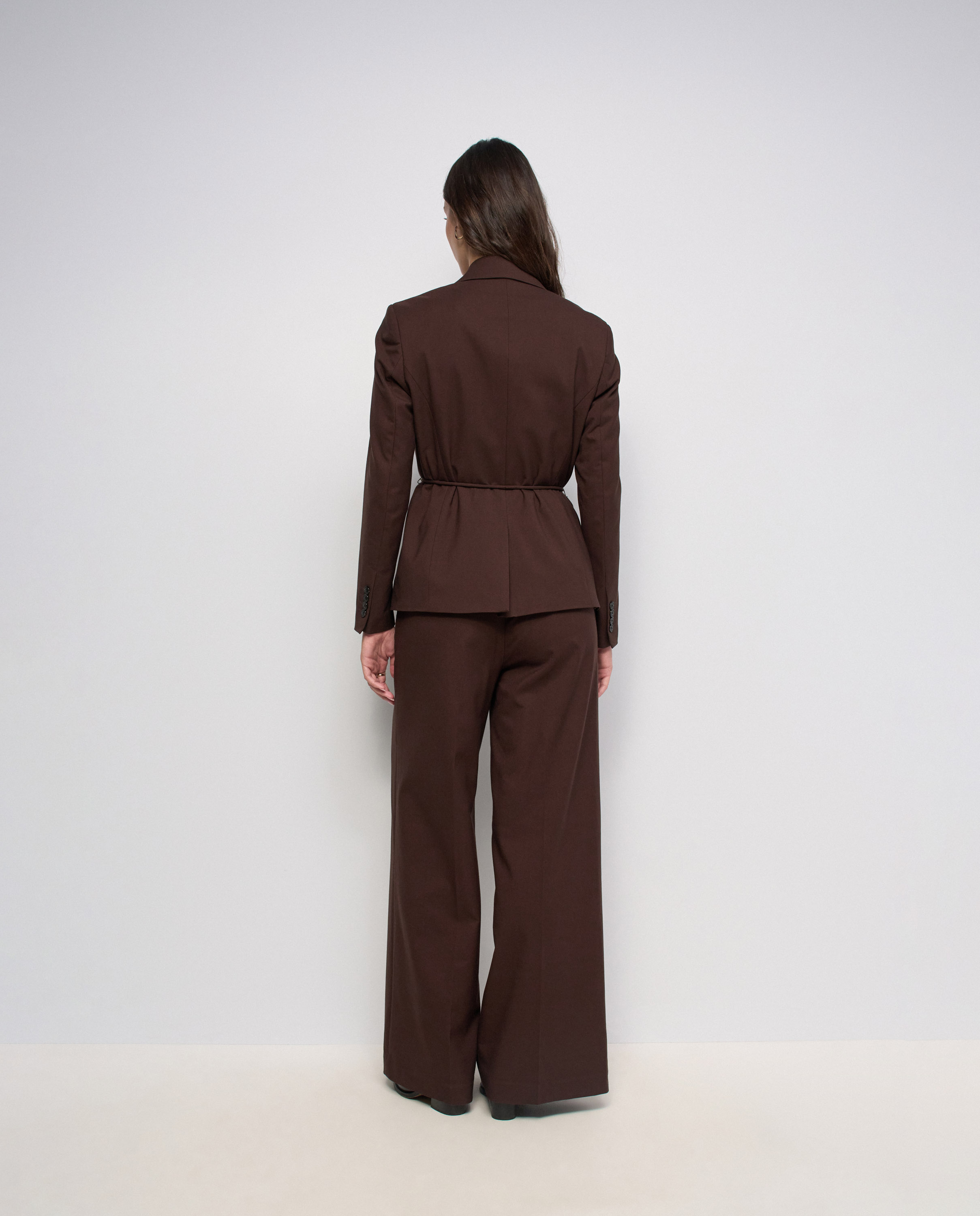 Blazer de rayas de mujer - Salsa Jeans - Marrón Marrón-3