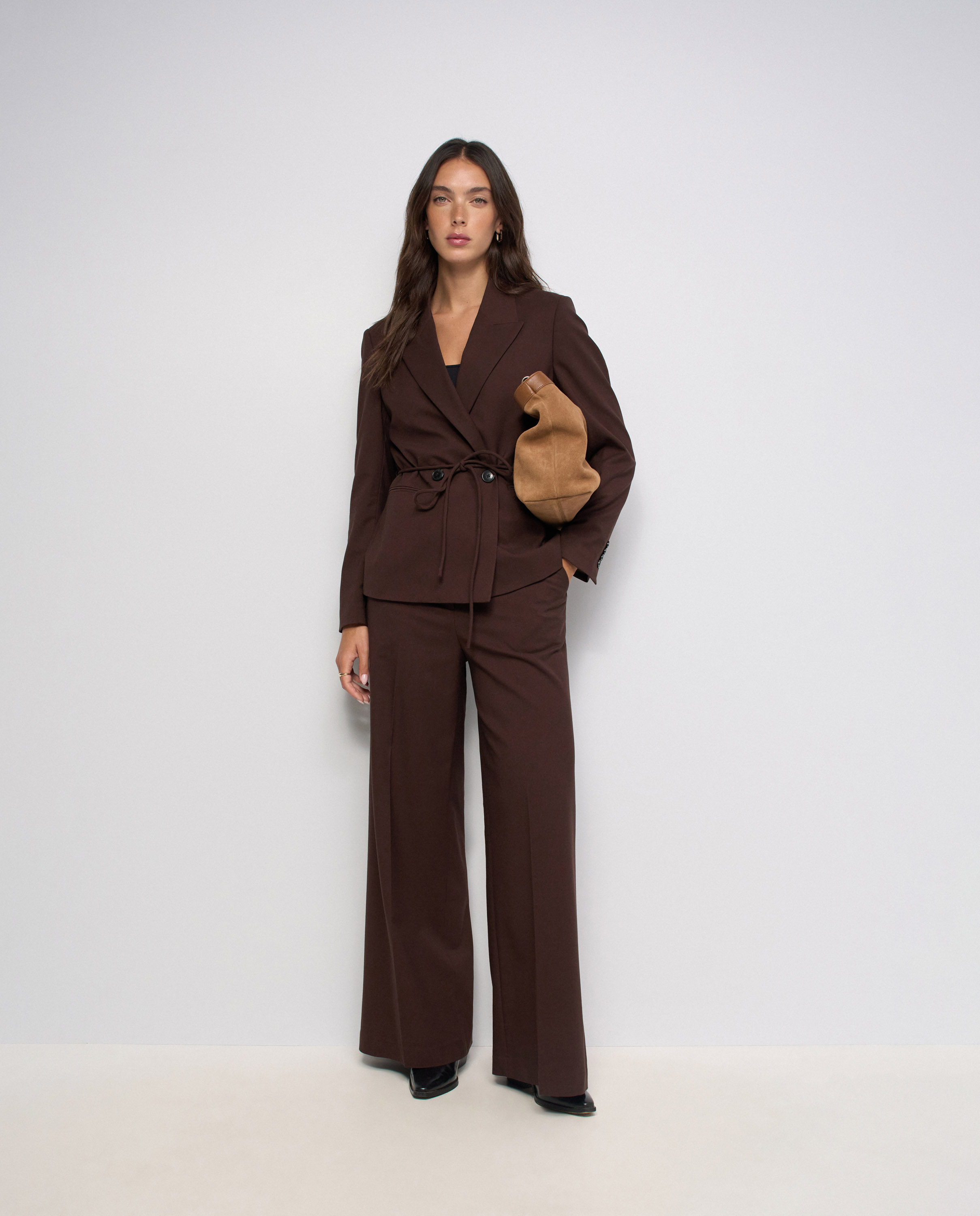 Blazer de rayas de mujer - Salsa Jeans - Marrón Marrón-5