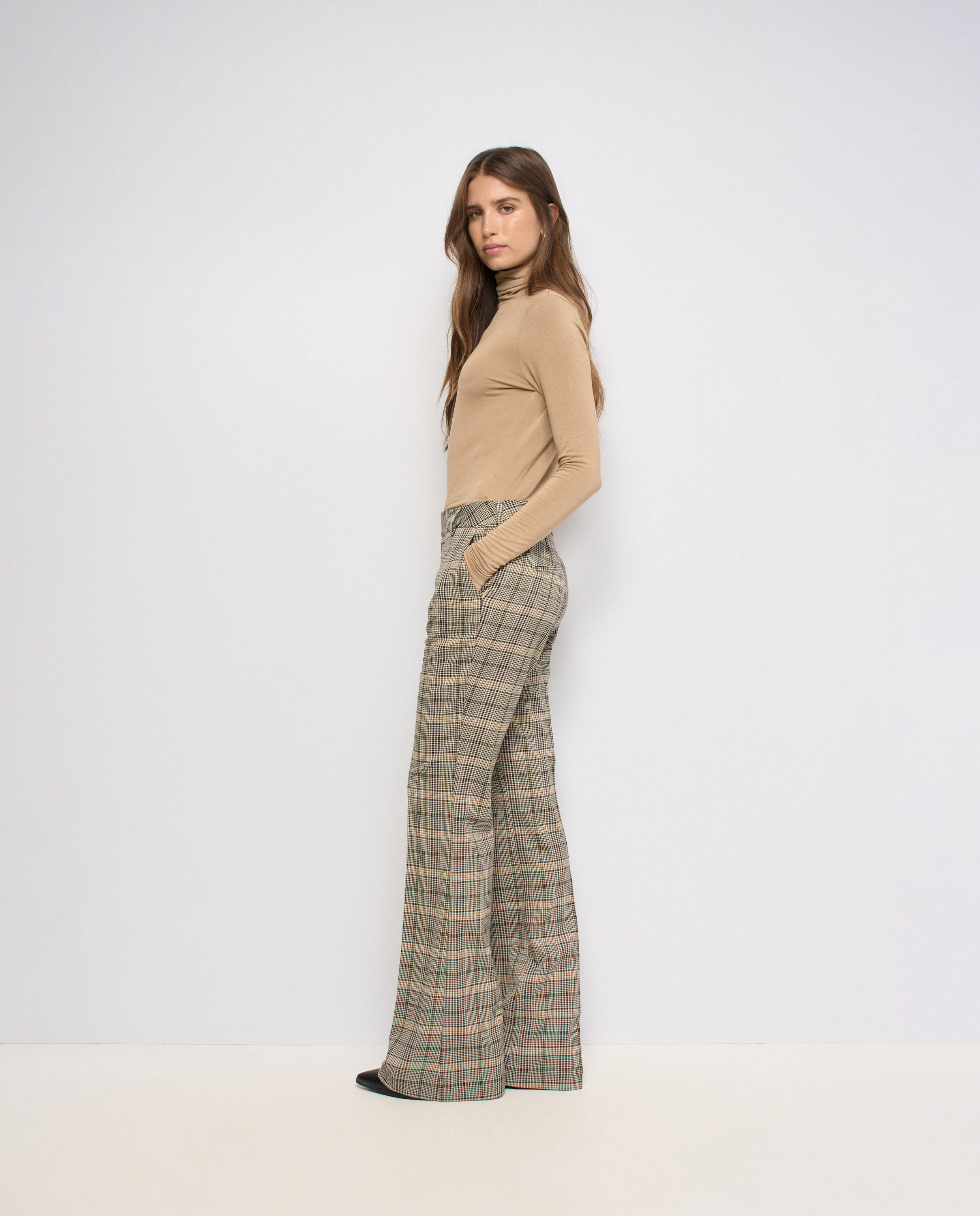 Pantalones chino de pana con pernera flare de mujer - Salsa Jeans - Marrón Marrón-2