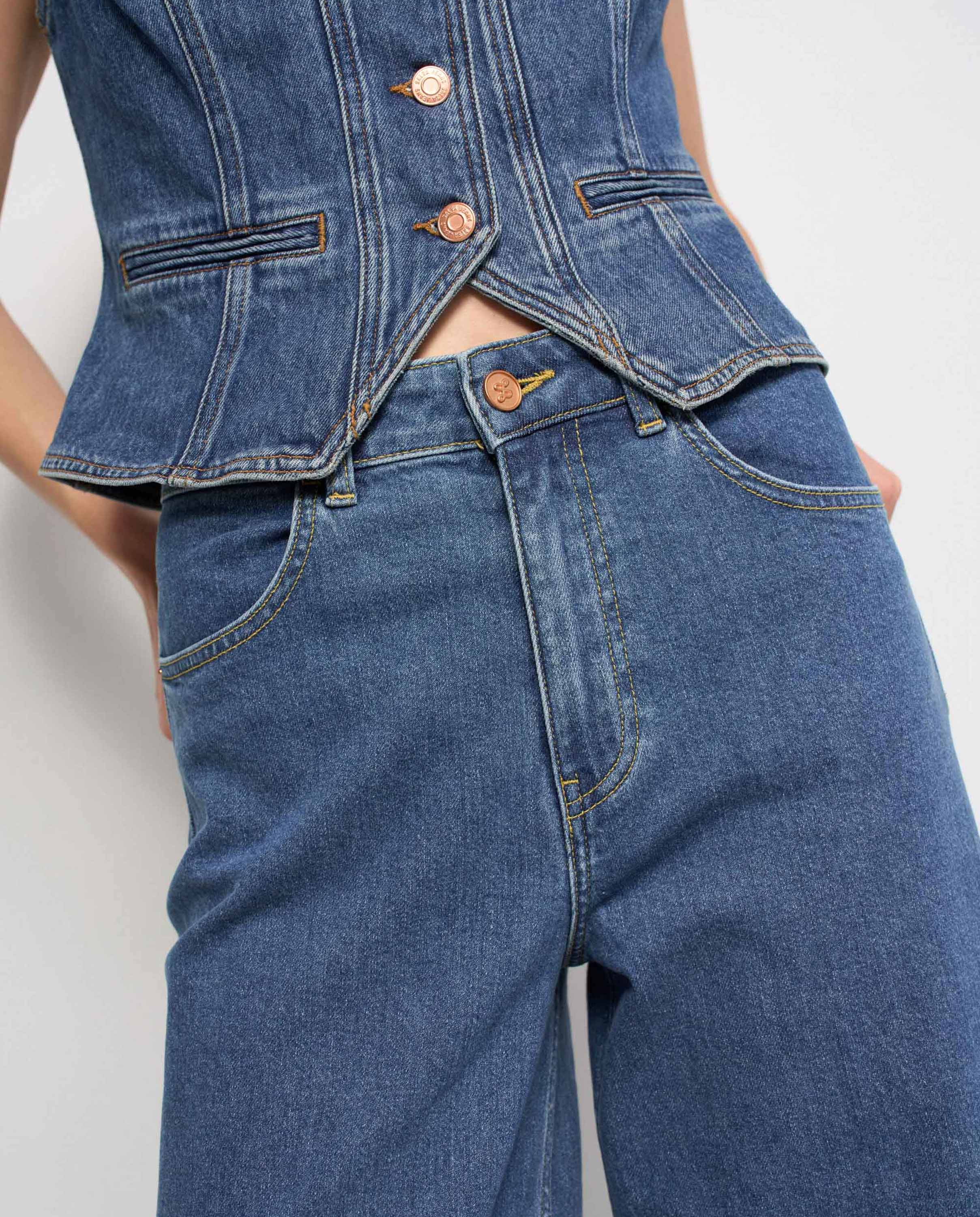 Vaqueros culotte de mujer - Salsa Jeans - Azul Azul-4
