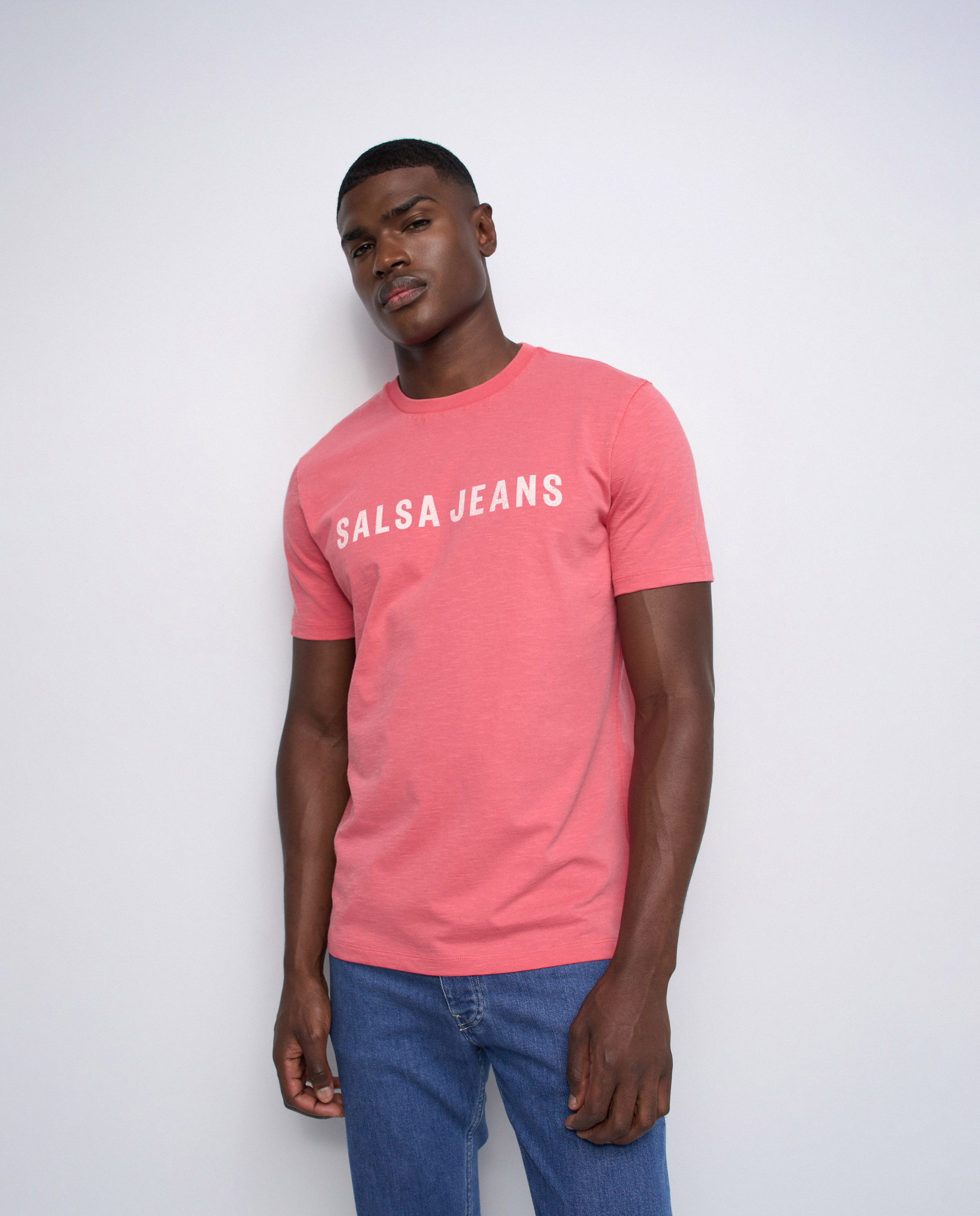 Camiseta con branding de hombre - Salsa Jeans - Rojo Rojo-1