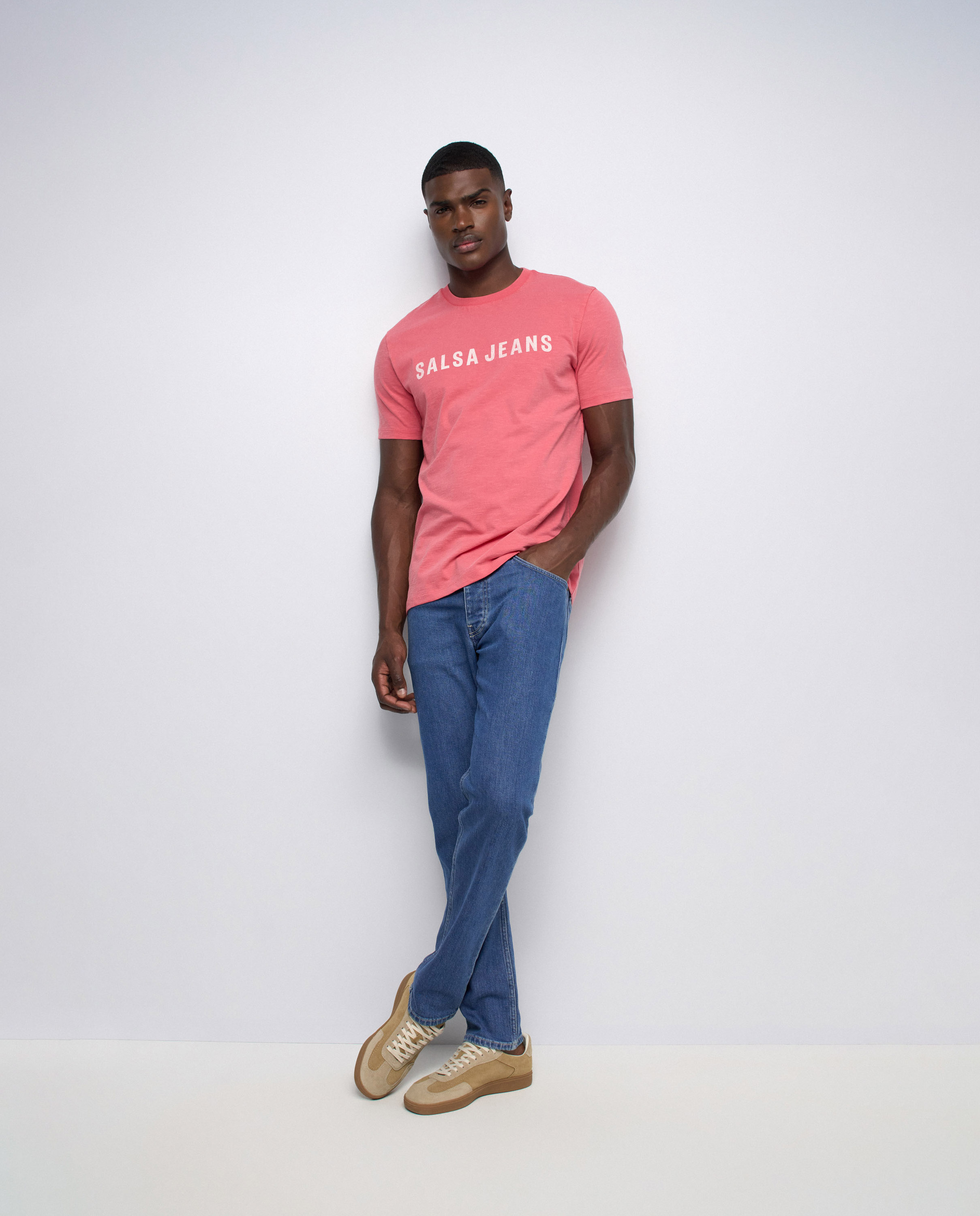 Camiseta con branding de hombre - Salsa Jeans - Rojo Rojo-5