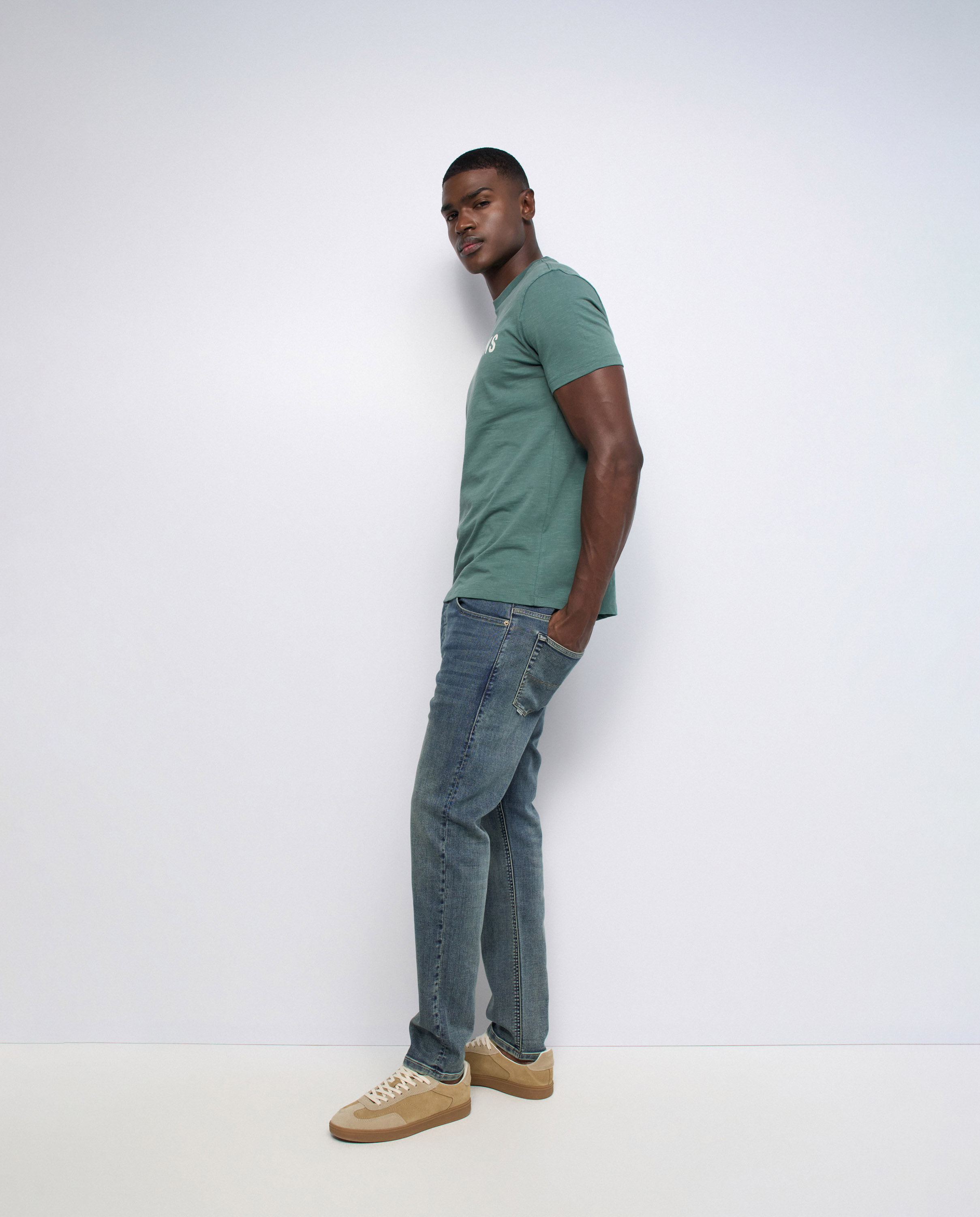 Camiseta con branding de hombre - Salsa Jeans - Verde Verde-2