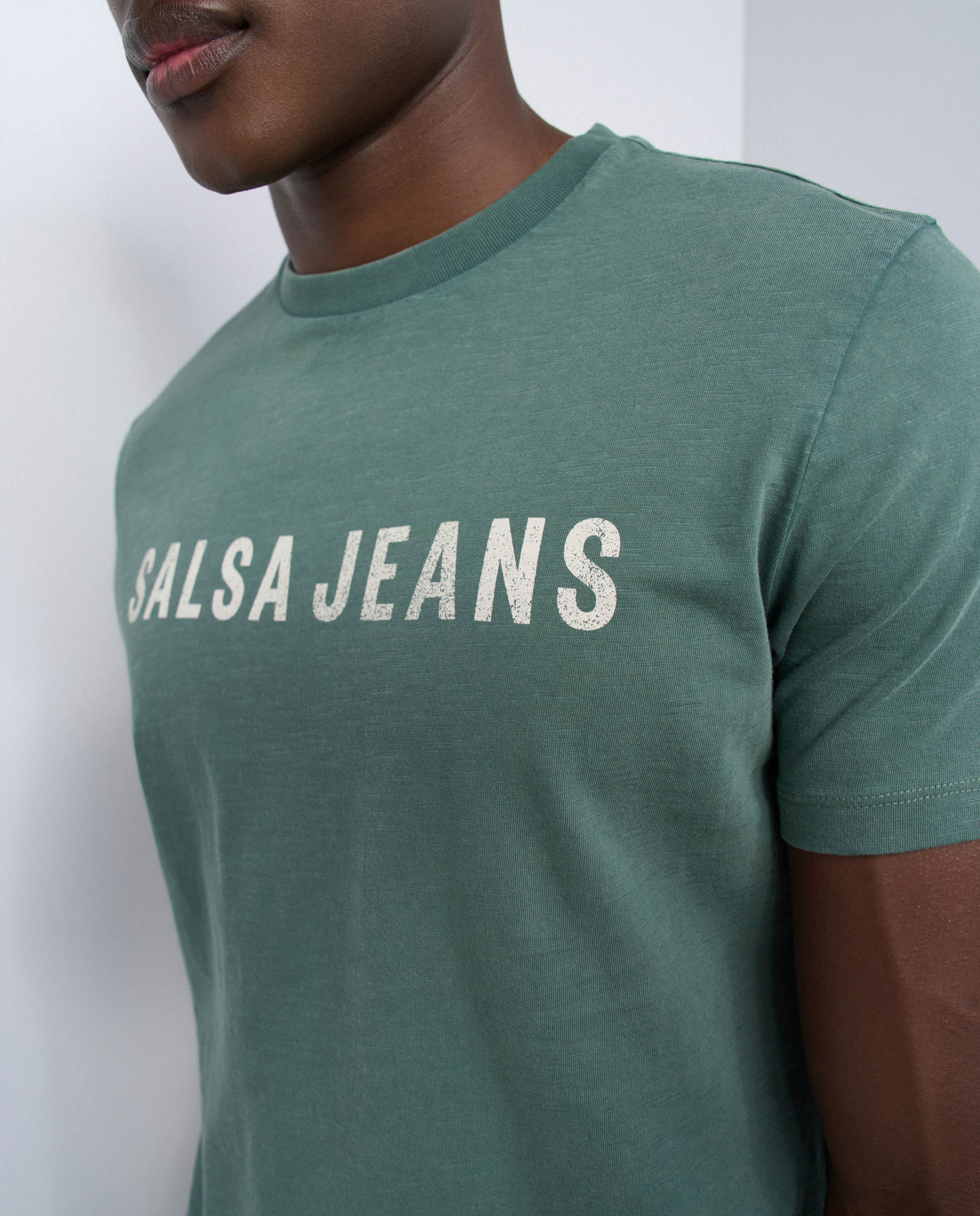 Camiseta con branding de hombre - Salsa Jeans - Verde Verde-4