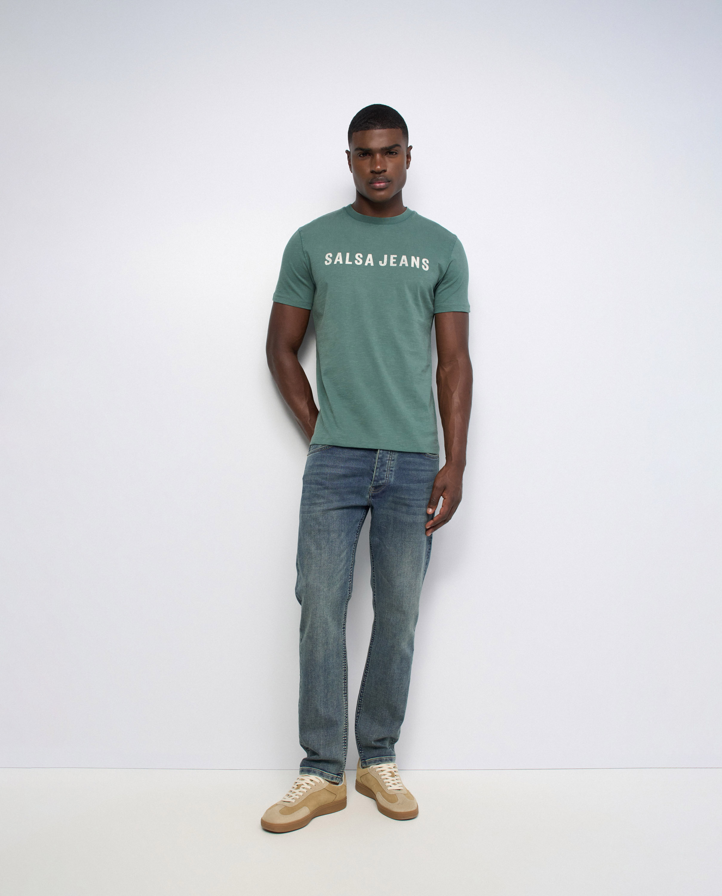Camiseta con branding de hombre - Salsa Jeans - Verde Verde-5