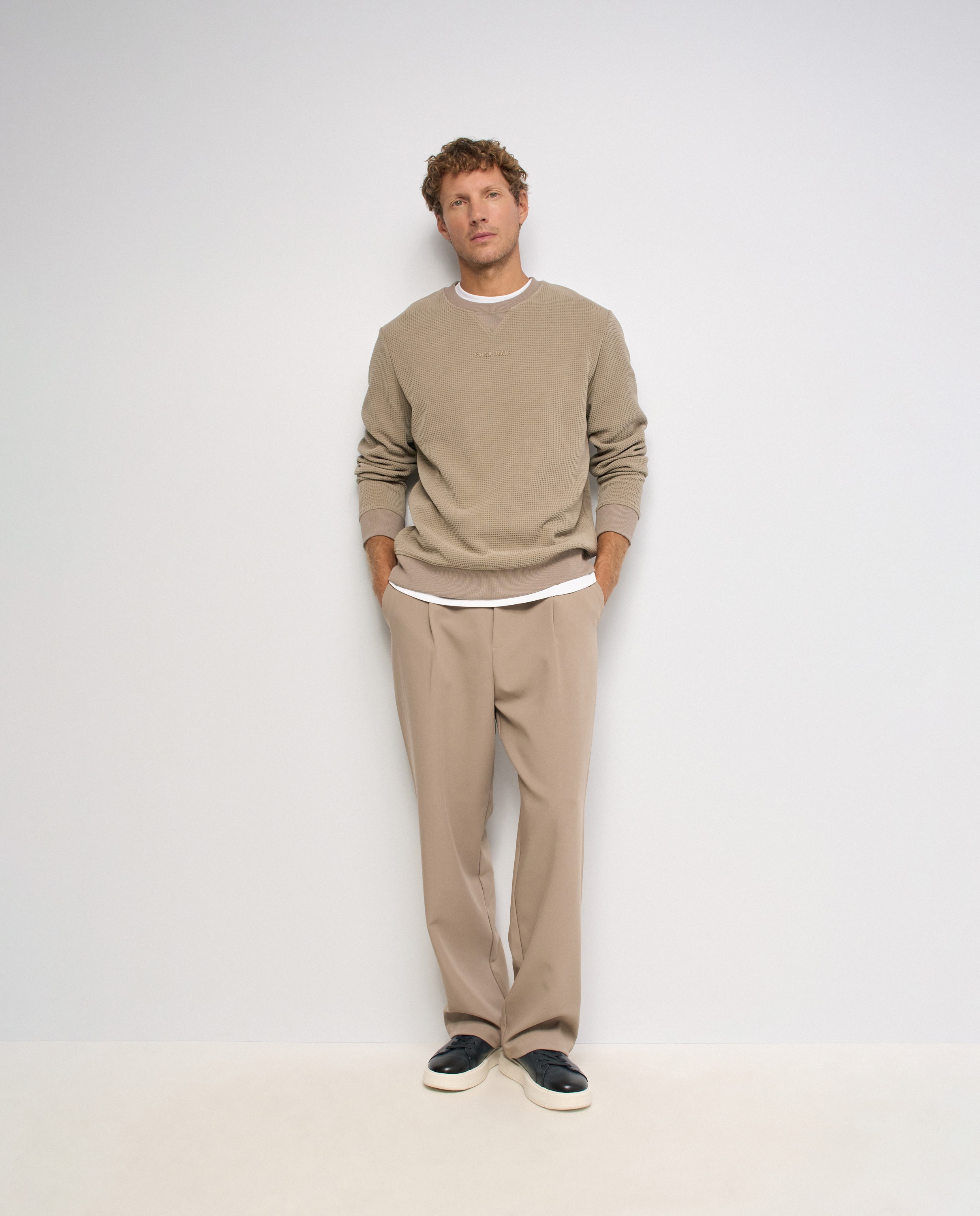 Sudadera texturizada de hombre - Salsa Jeans - Natural Natural-5