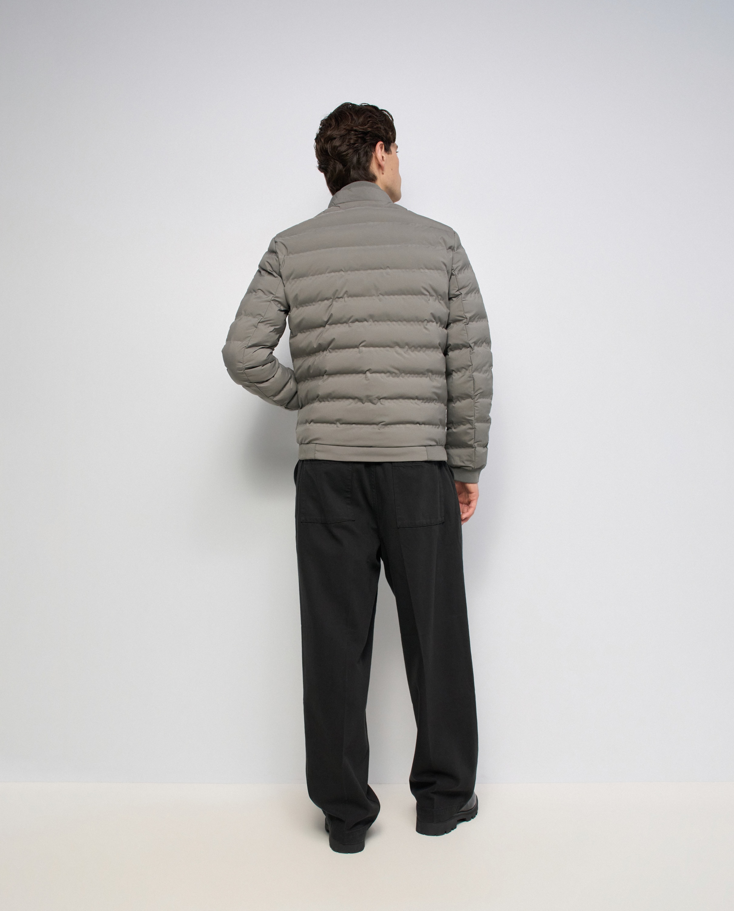 Abrigo puffer con bolsillos de hombre - Salsa Jeans - Gris Gris-3