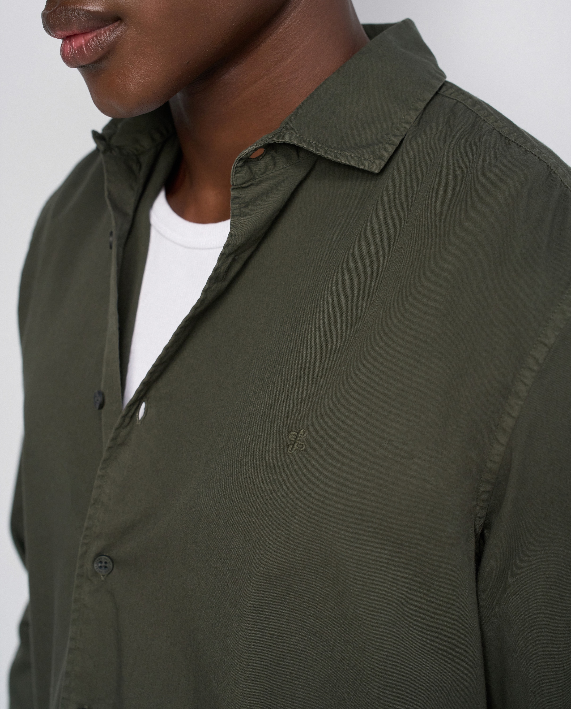 Camisa básica de hombre - Salsa Jeans - Verde Verde-4