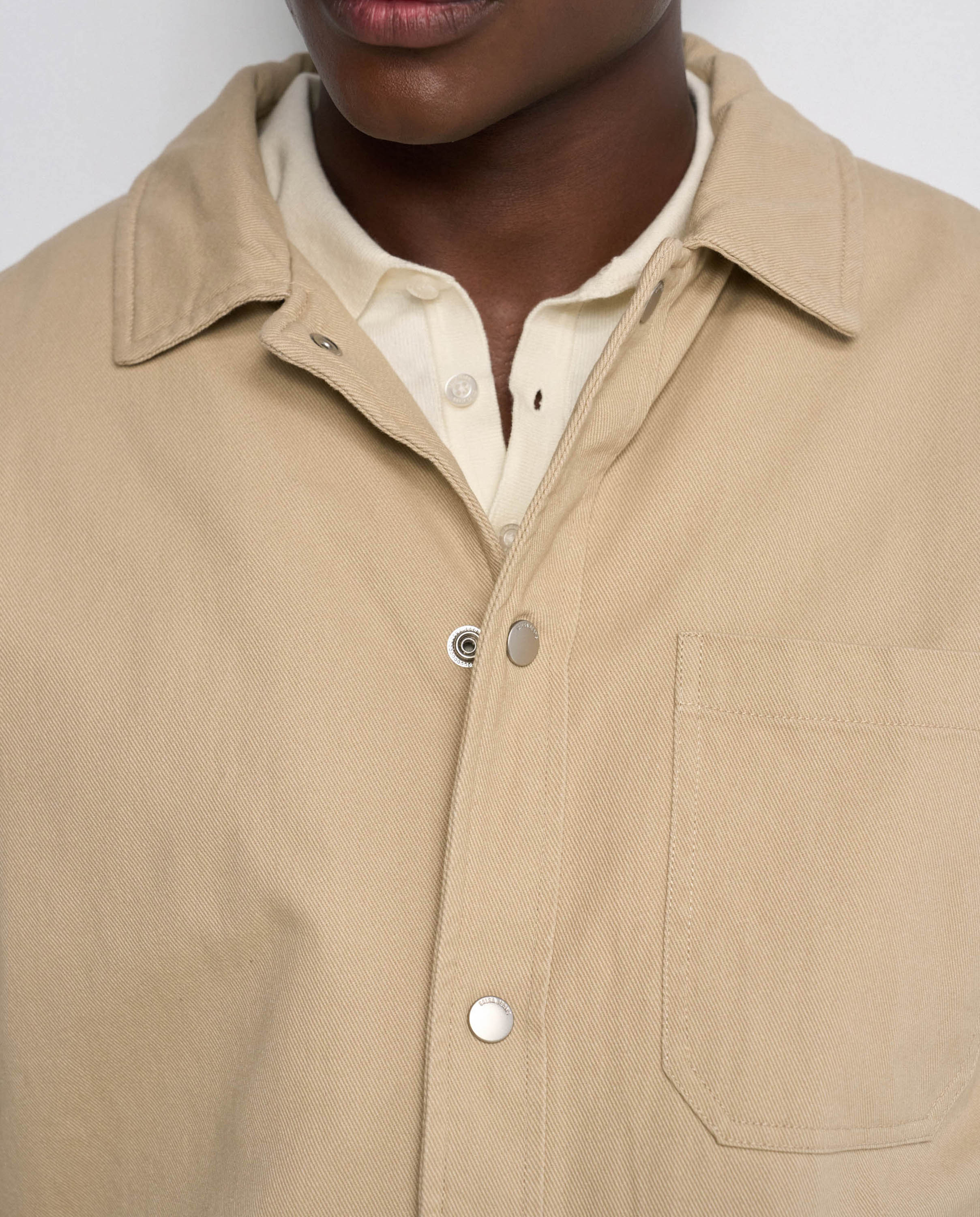 Sobrecamisa regular fit de hombre - Salsa Jeans - Natural Natural-4