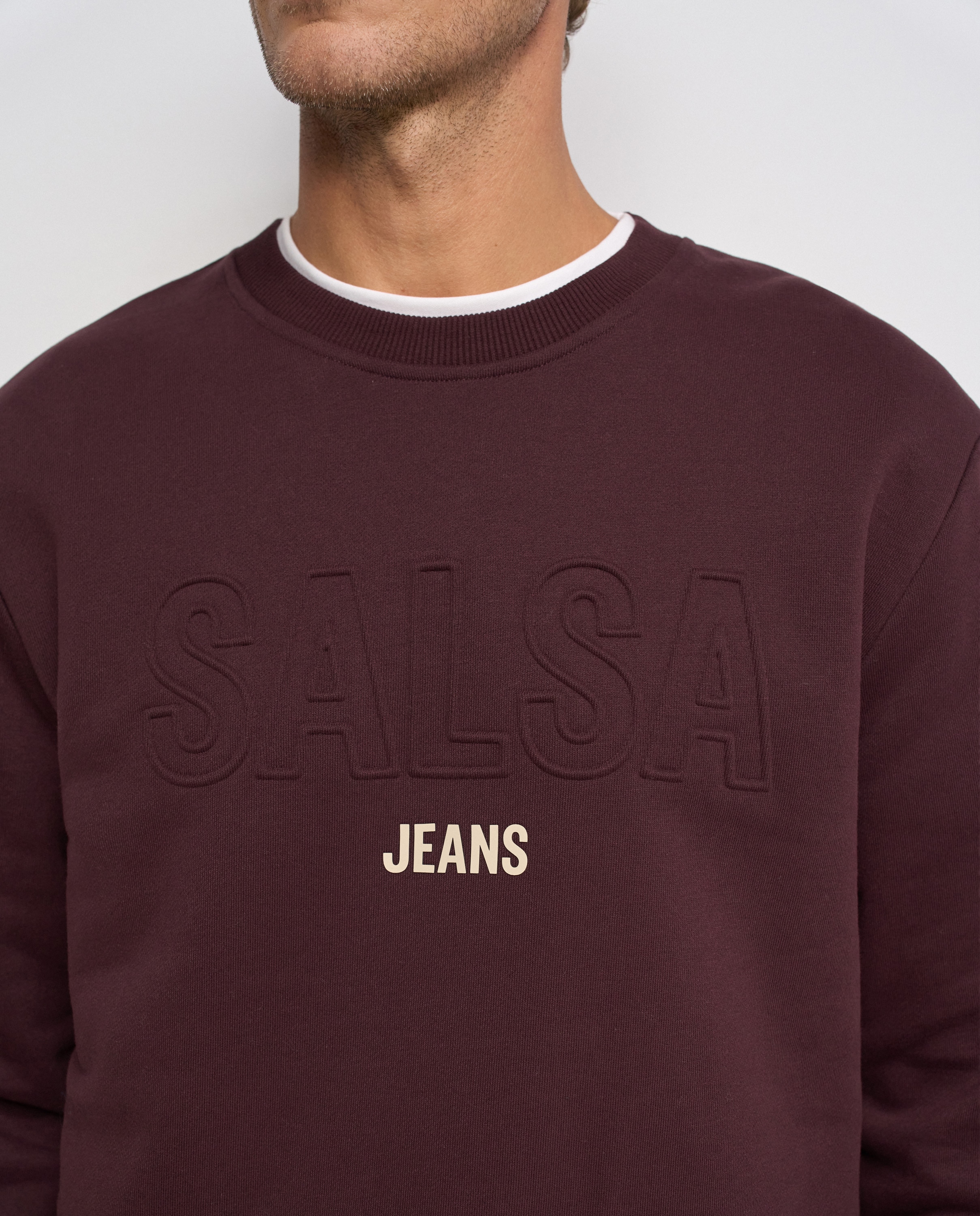 Sudadera con branding de hombre - Salsa Jeans - Rojo Rojo-4