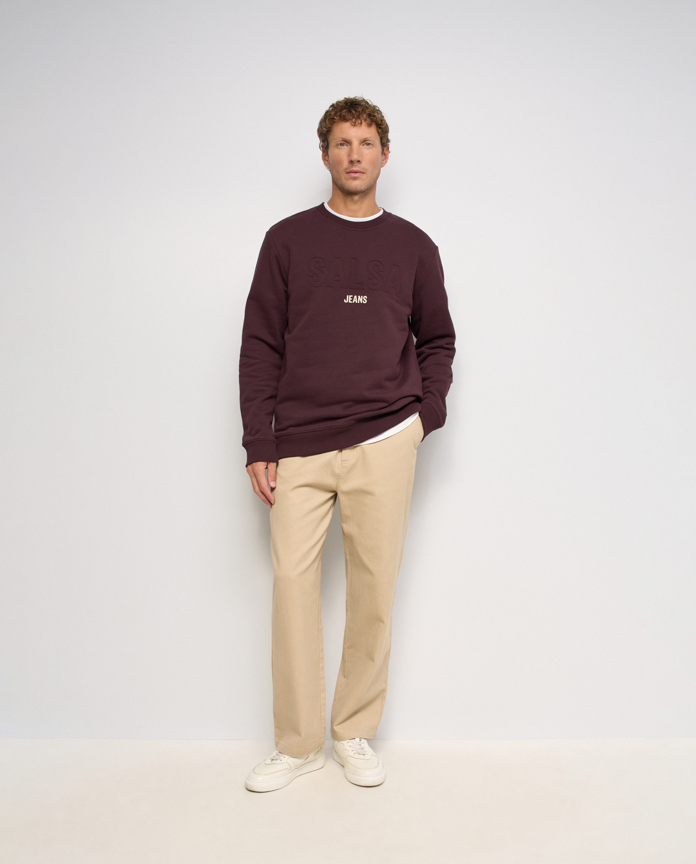 Sudadera con branding de hombre - Salsa Jeans - Rojo Rojo-5