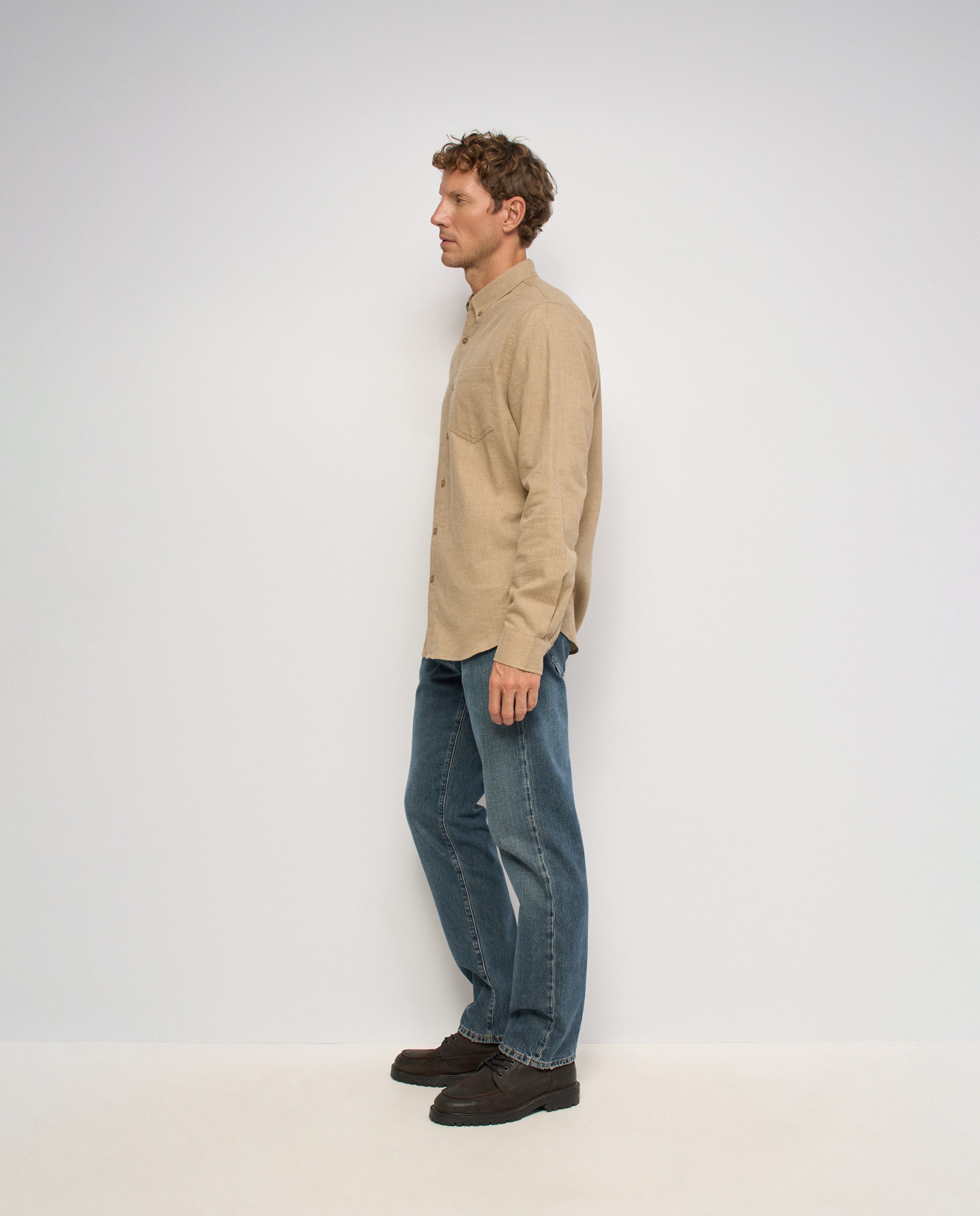 Camisa con bolsillo en el pecho de hombre - Salsa Jeans - Natural Natural-2