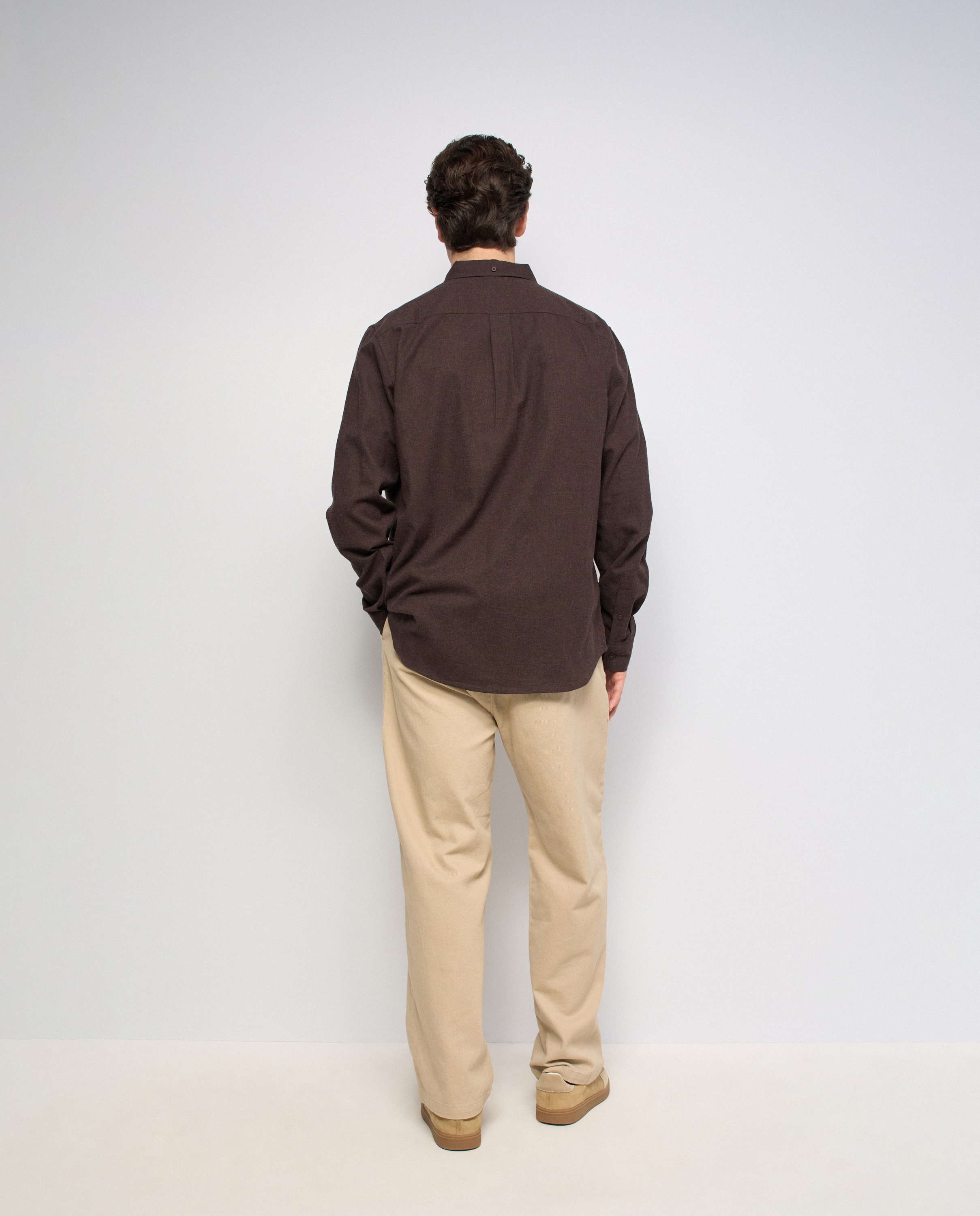 Camisa con bolsillo en el pecho de hombre - Salsa Jeans - Rojo Rojo-3