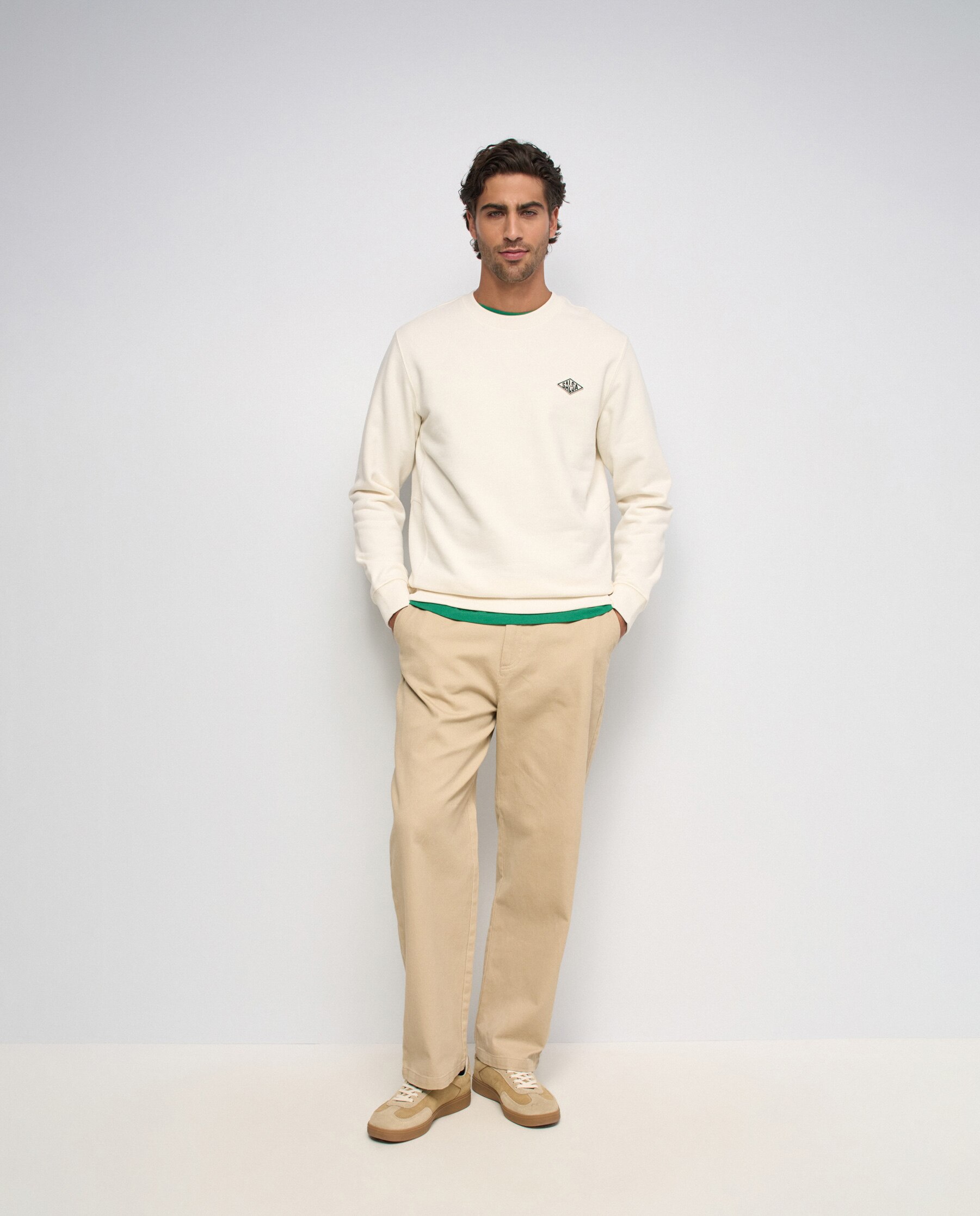 Imagen 5 de Sudadera con capucha de hombre - Salsa Jeans - Natural Natural