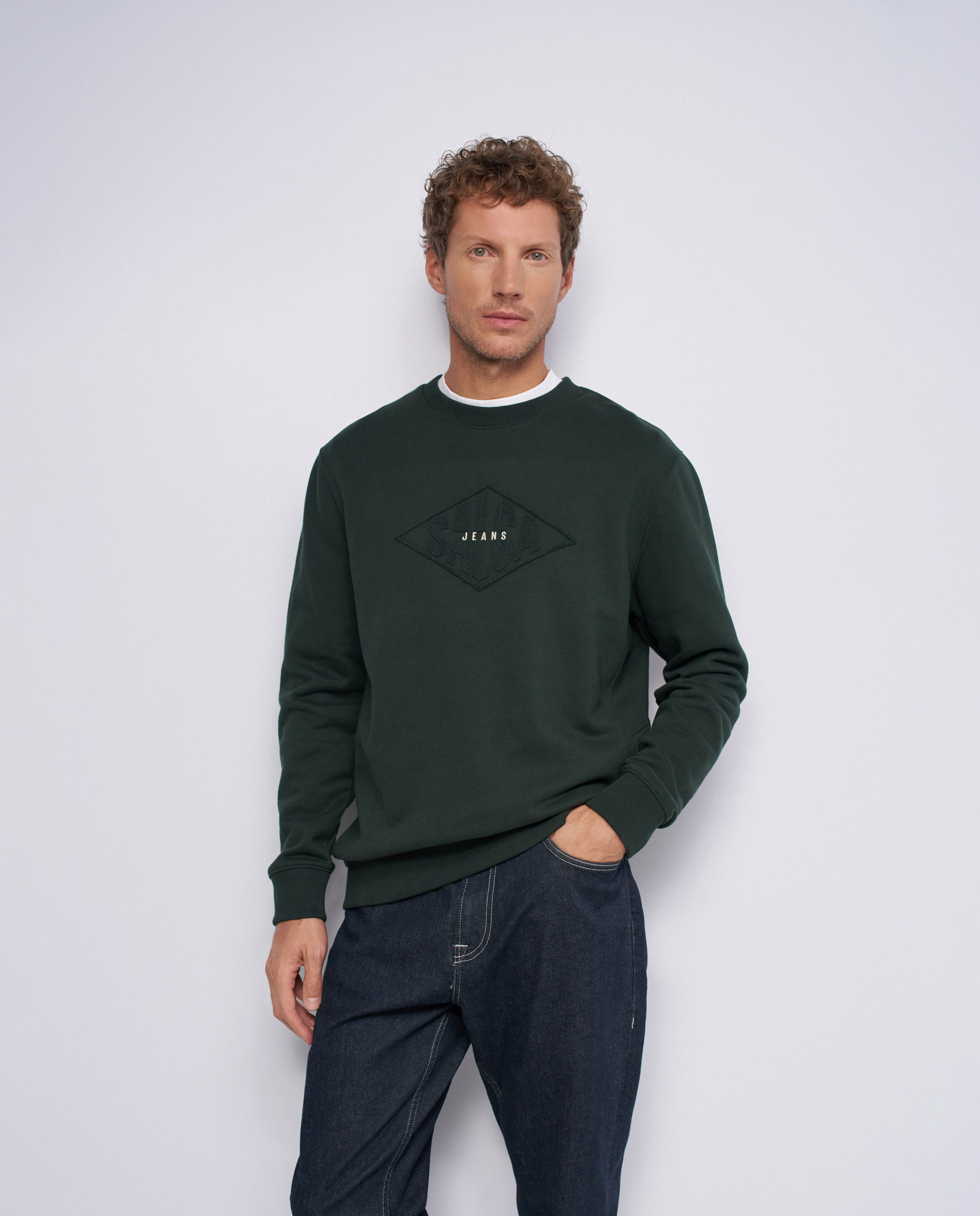 Imagen 1 de Sudadera con capucha de hombre - Salsa Jeans - Verde Verde