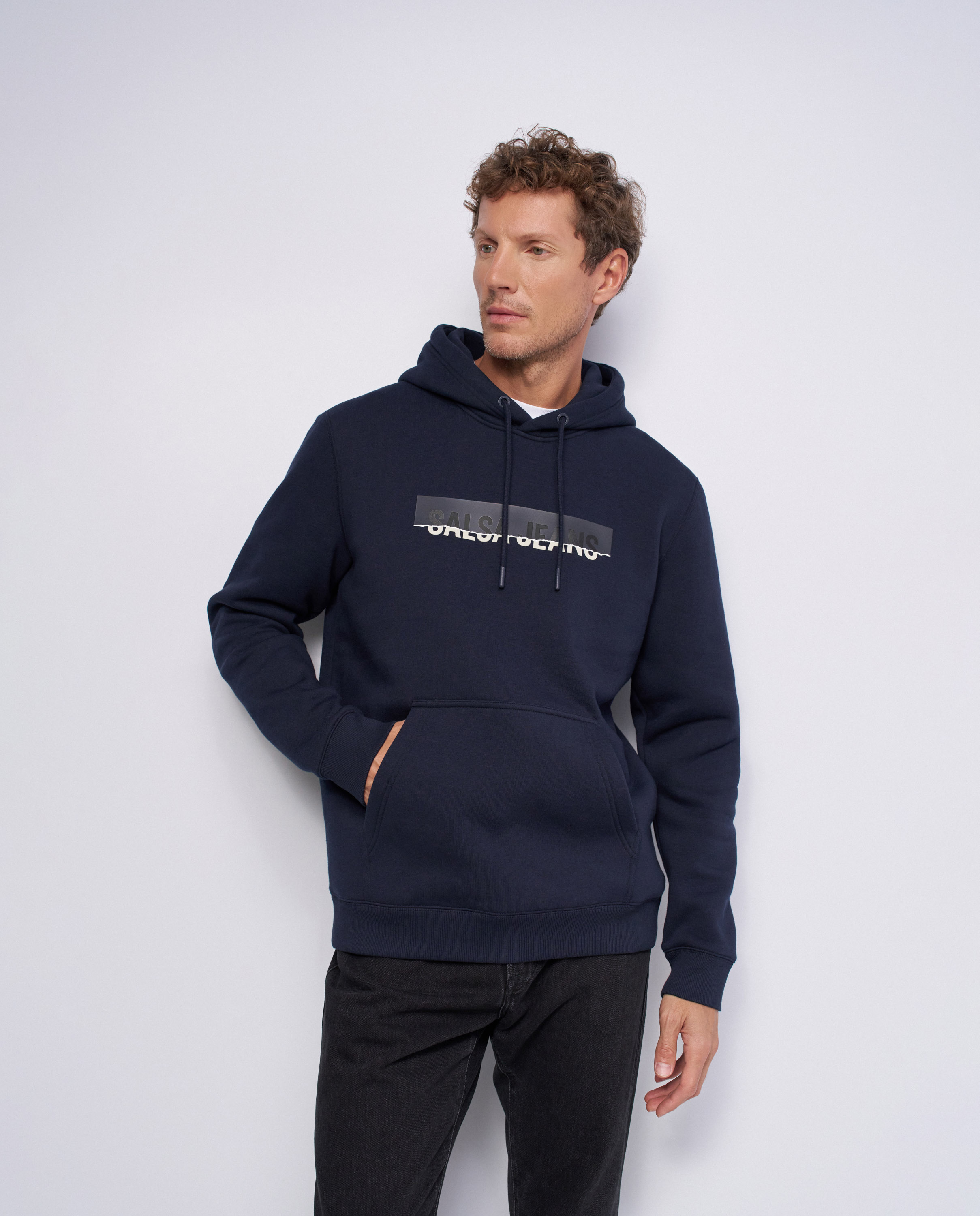 Imagen 1 de Sudadera con branding de hombre Azul