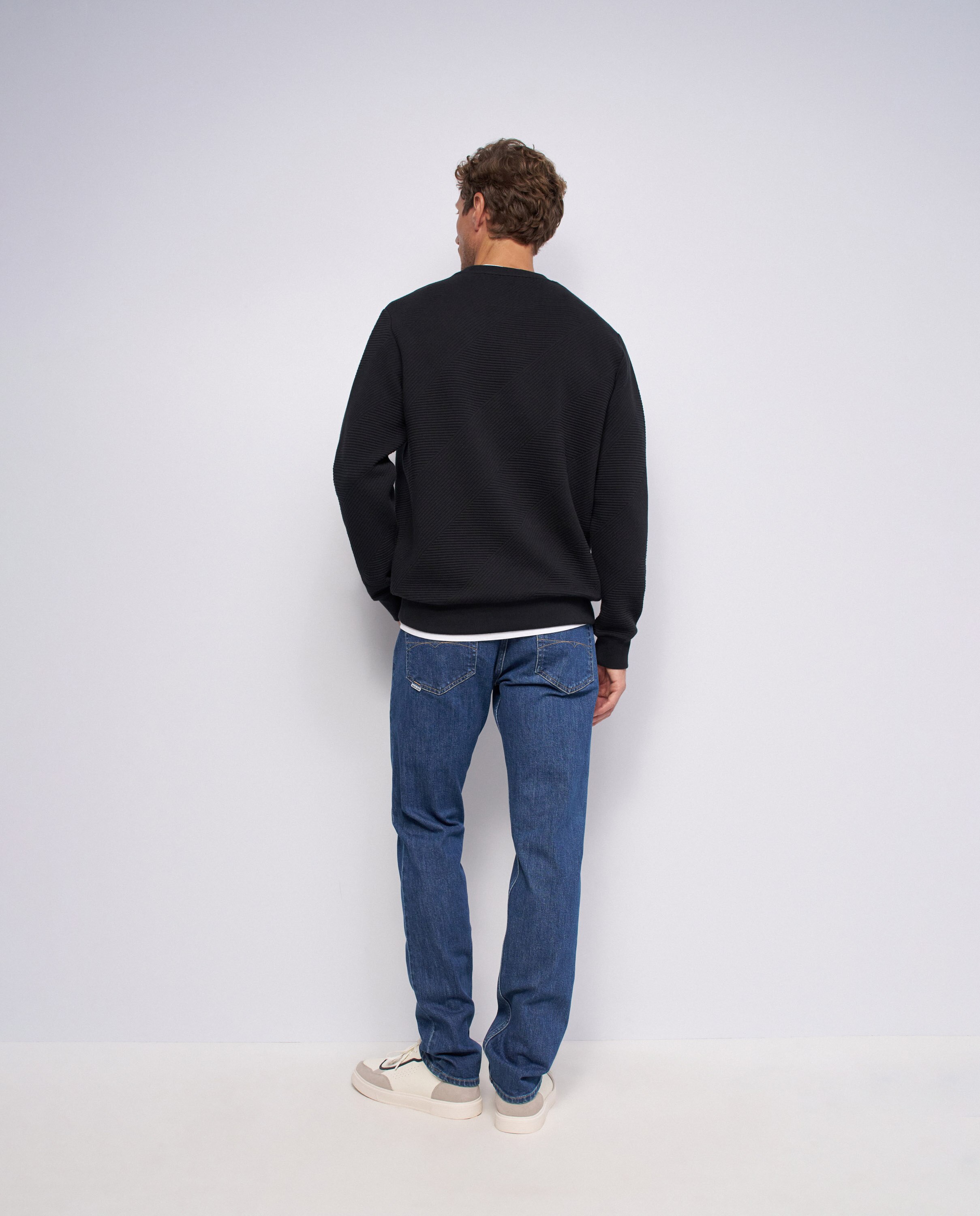 Imagen 3 de Sudadera con relieve de hombre - Salsa Jeans - Negro Negro