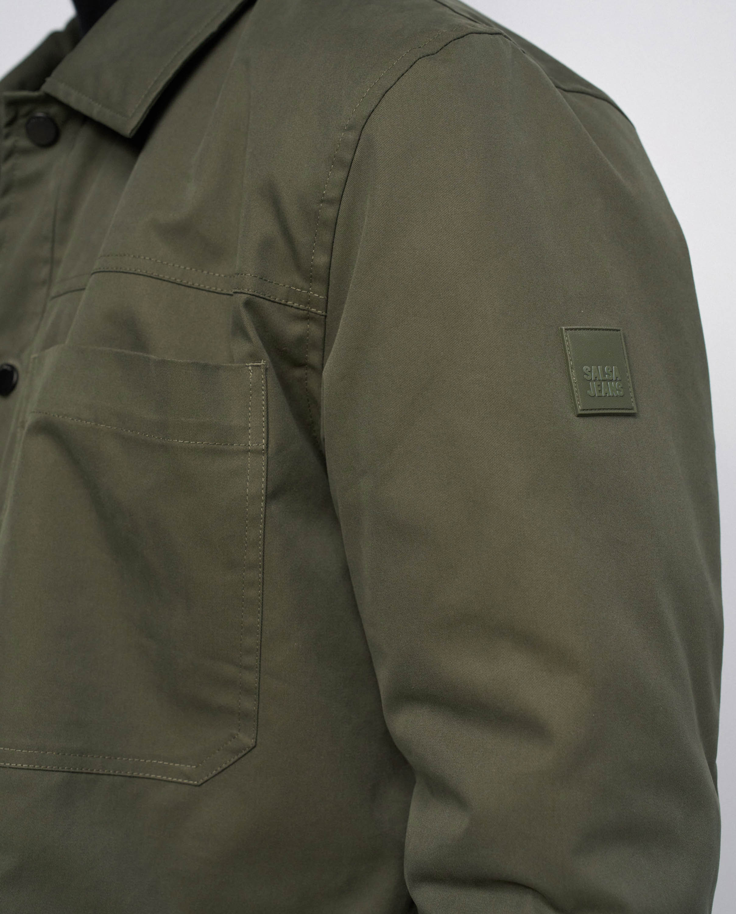 Sobrecamisa regular fit de hombre - Salsa Jeans - Verde Verde-4