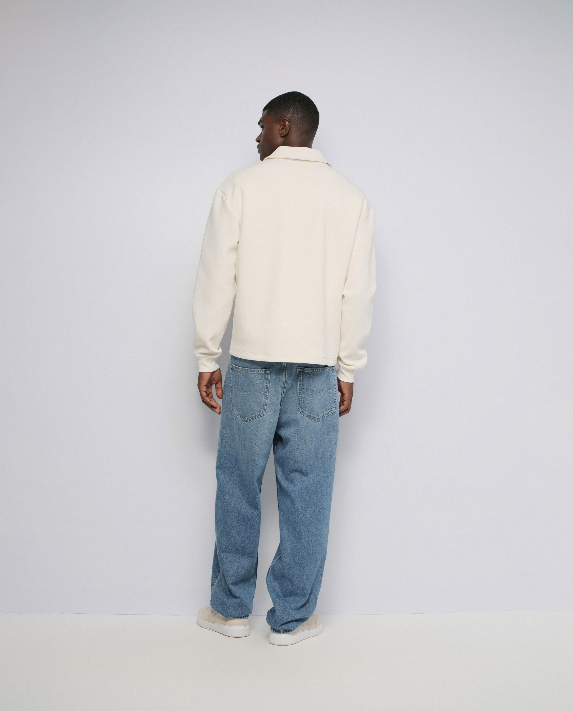 Sudadera de punto con media cremallera de hombre - Salsa Jeans - Natural Natural-3