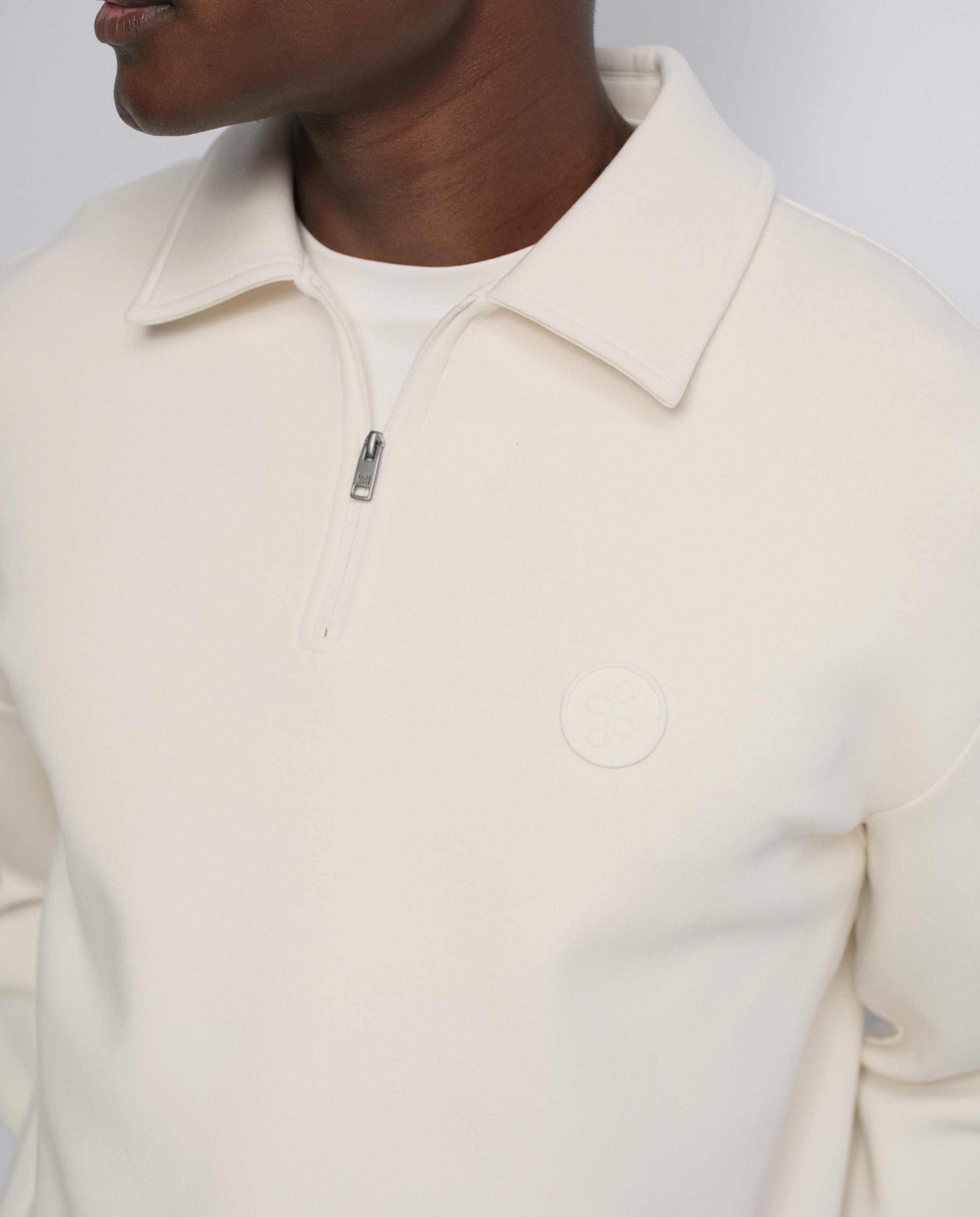 Sudadera de punto con media cremallera de hombre - Salsa Jeans - Natural Natural-4