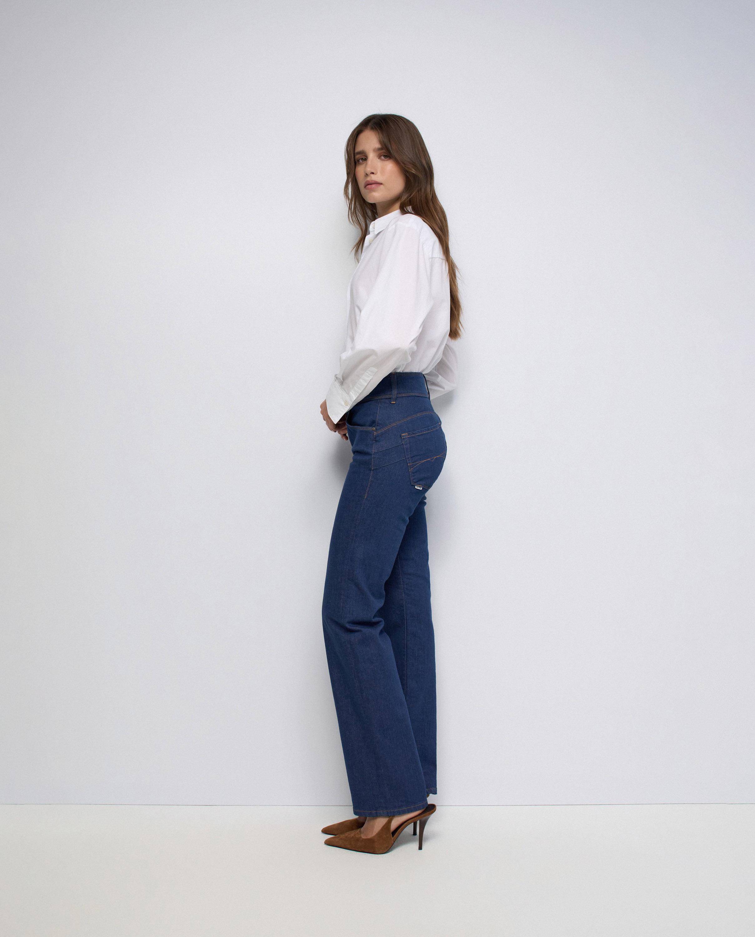 Vaqueros secret push in straight de mujer - Salsa Jeans - Azul Azul-2