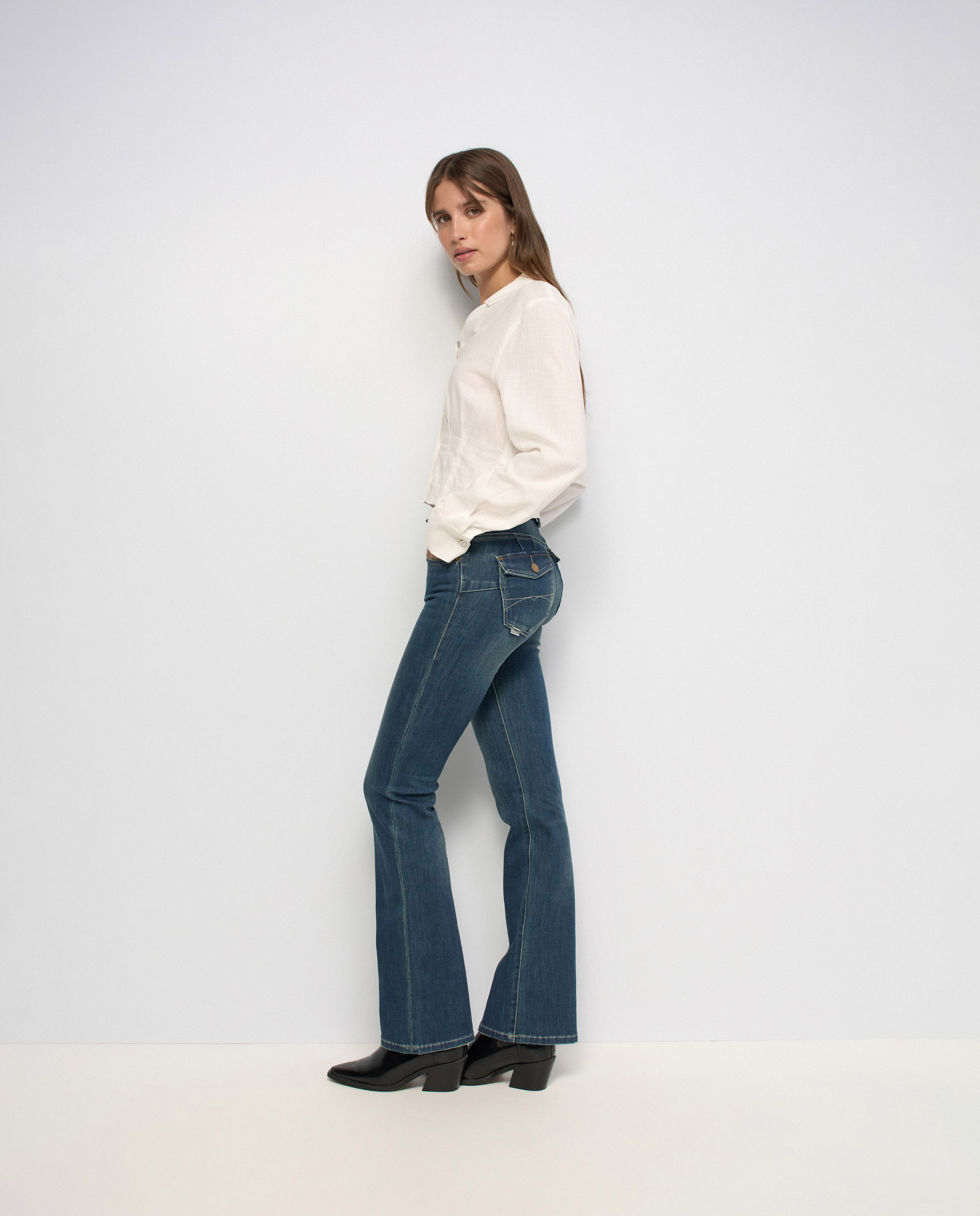 Vaqueros wonder push up bootcut de mujer - Salsa Jeans - Azul Azul-2