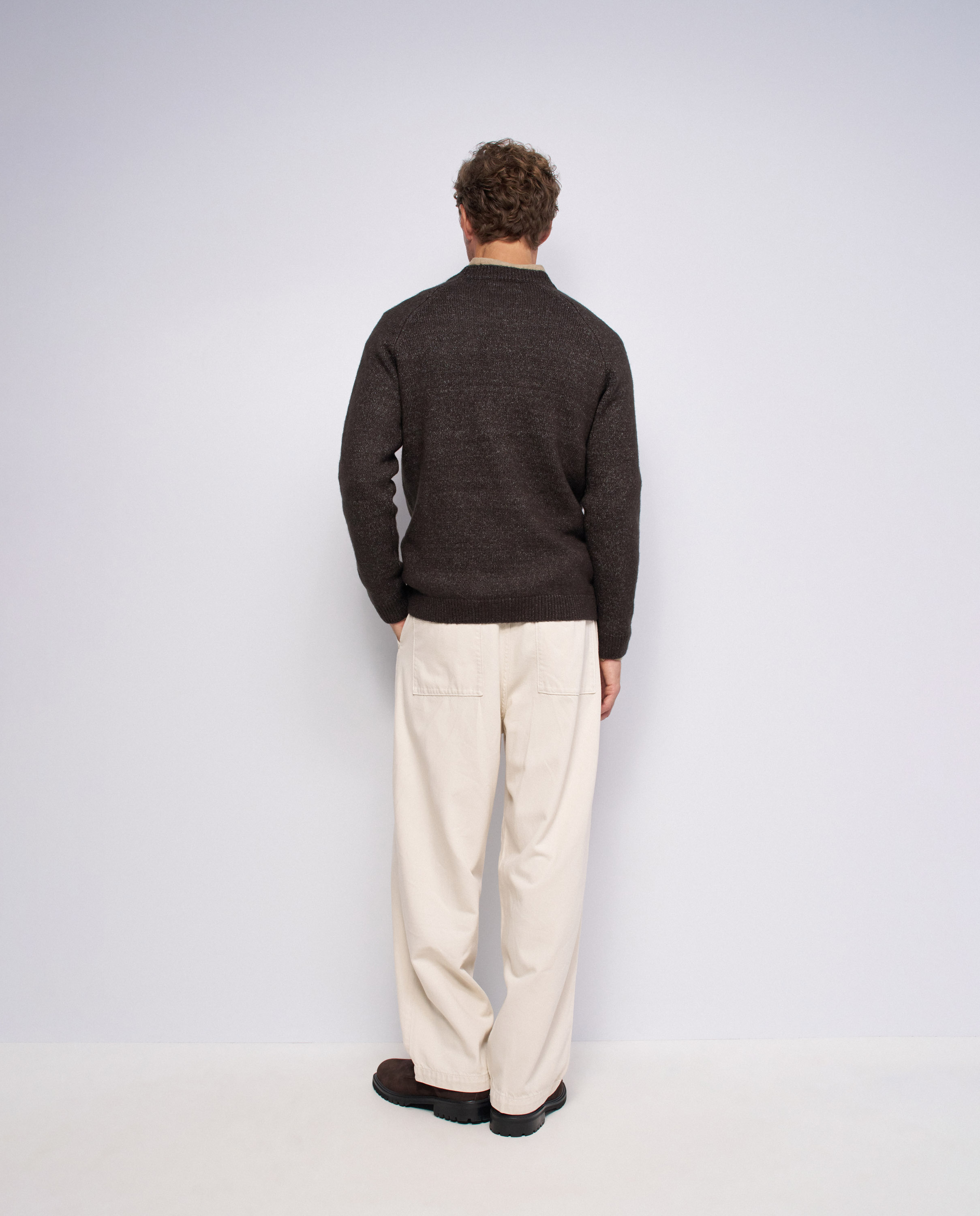 Imagen 3 de Sudadera de punto efecto jaspeado de hombre - Salsa Jeans - Marrón Marrón