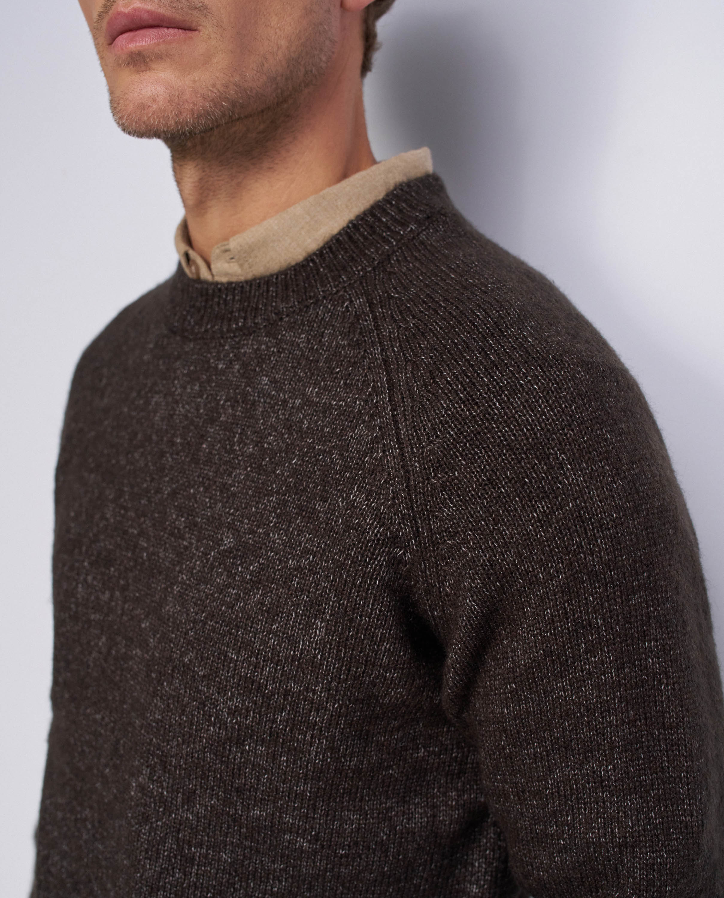 Imagen 4 de Sudadera de punto efecto jaspeado de hombre - Salsa Jeans - Marrón Marrón