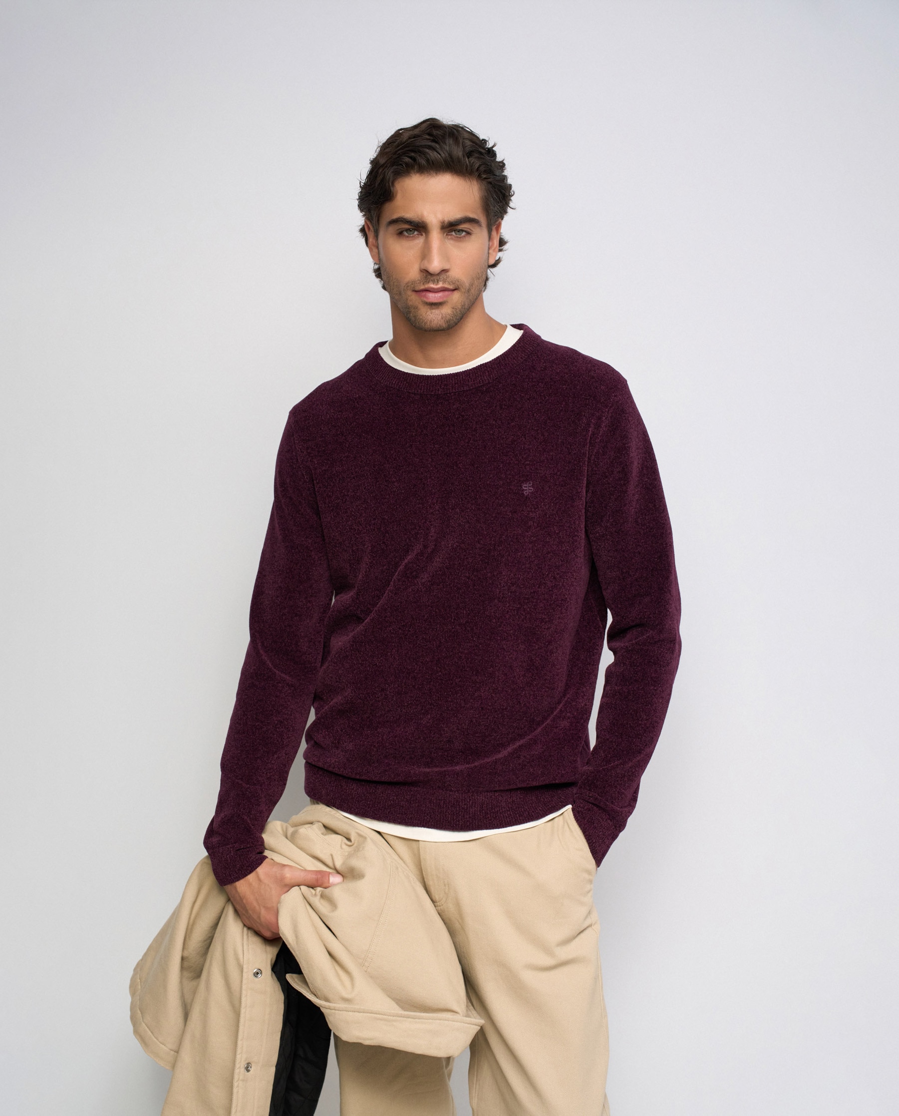 Imagen 1 de Sudadera efecto aterciopelado de hombre - Salsa Jeans - Rojo Rojo
