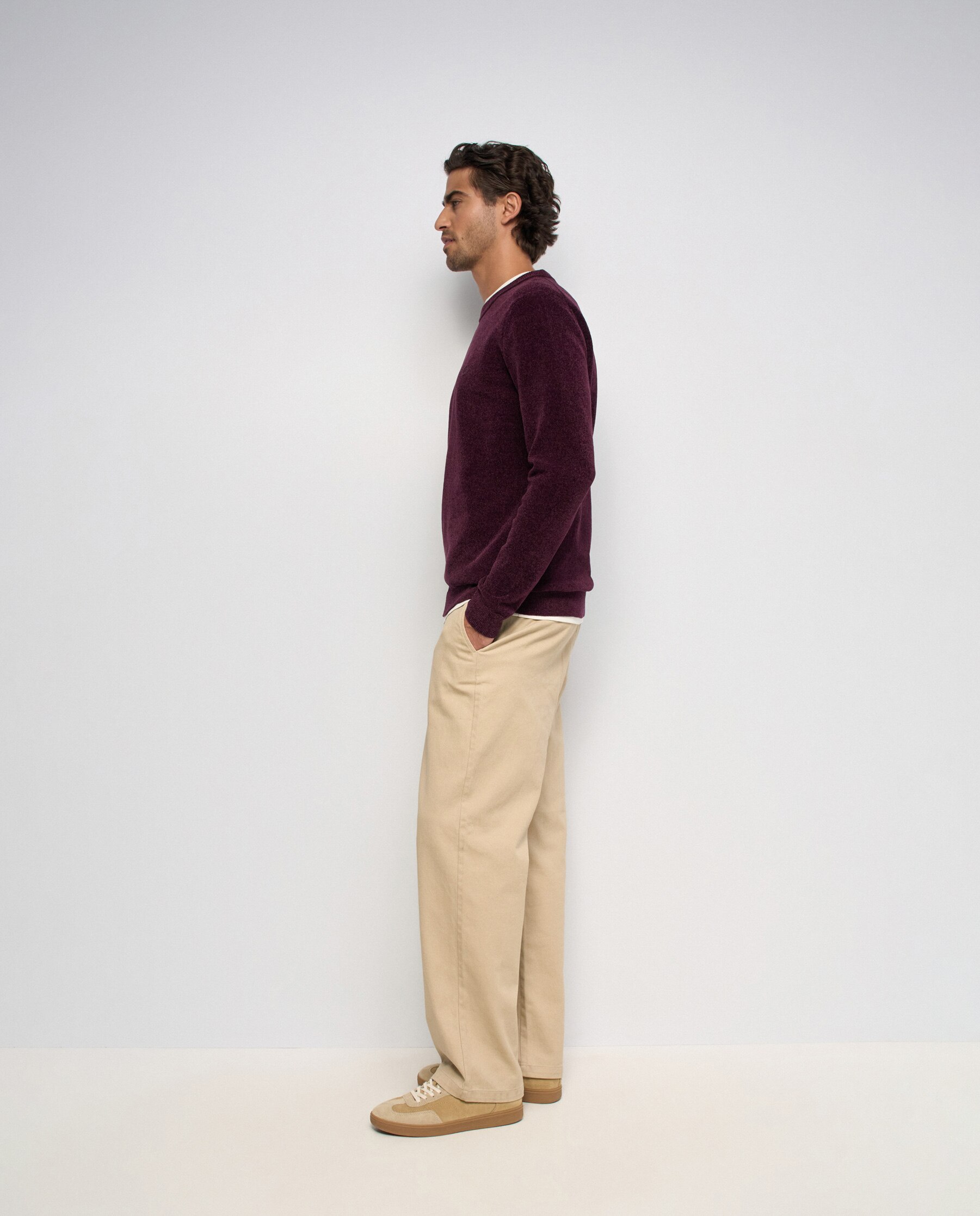 Imagen 2 de Sudadera efecto aterciopelado de hombre - Salsa Jeans - Rojo Rojo