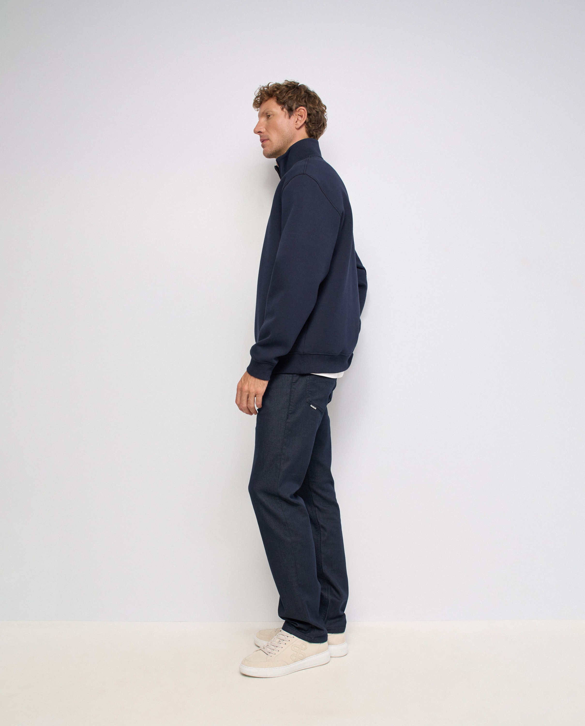Sudadera con media cremallera de hombre - Salsa Jeans - Azul Azul-2