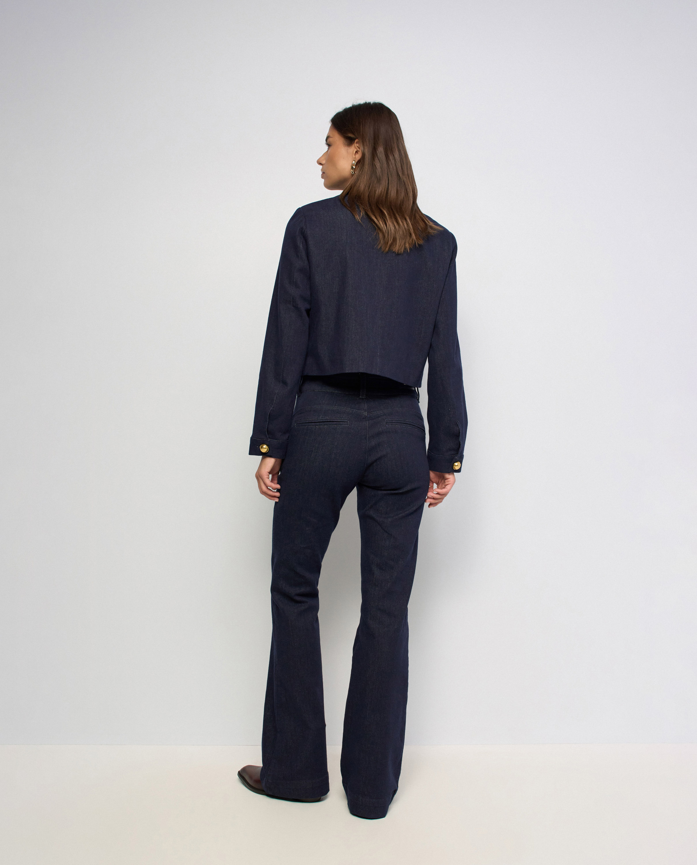 Secret chino push in flare de mujer - Salsa Jeans - Azul Azul-3