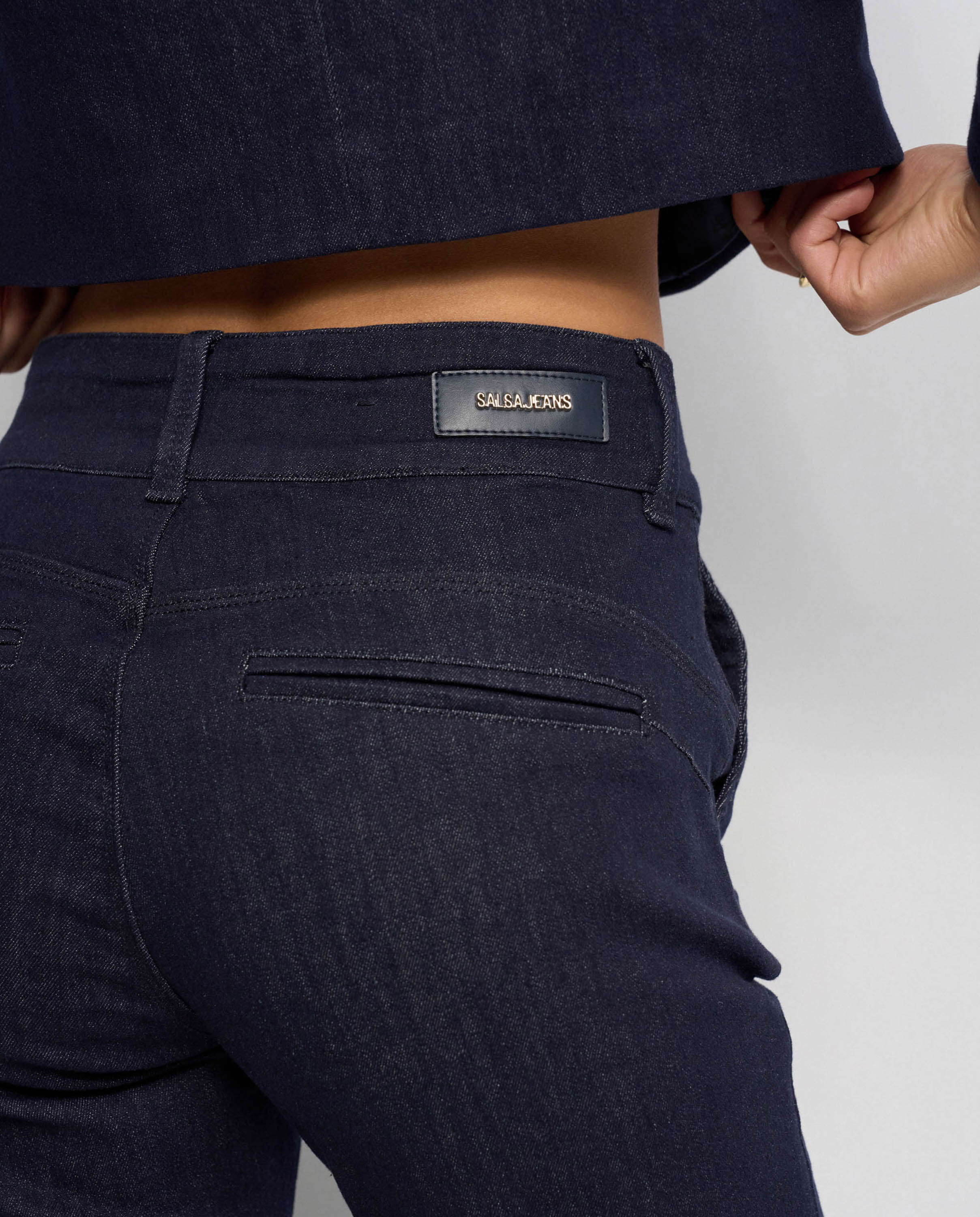 Secret chino push in flare de mujer - Salsa Jeans - Azul Azul-4
