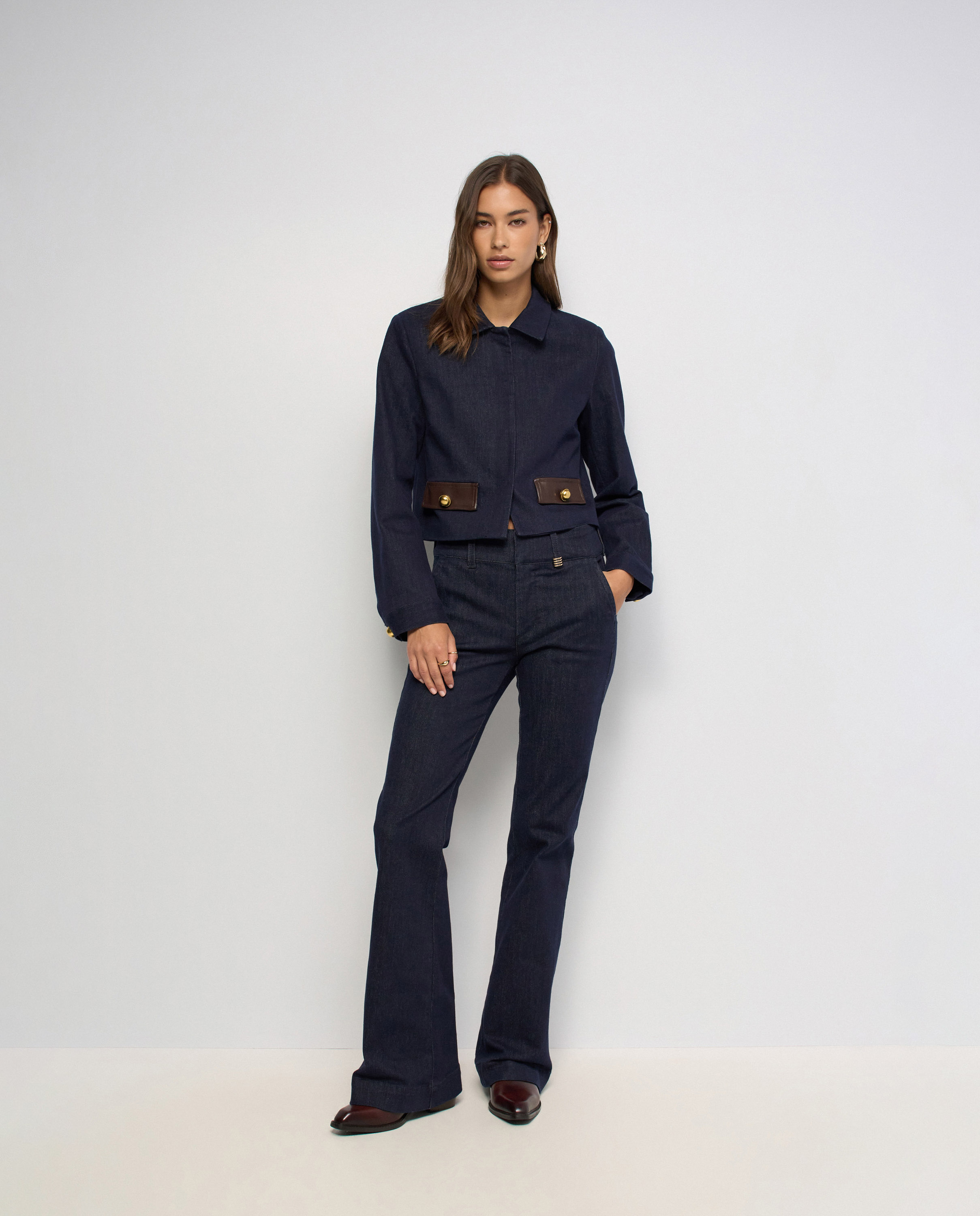 Secret chino push in flare de mujer - Salsa Jeans - Azul Azul-5
