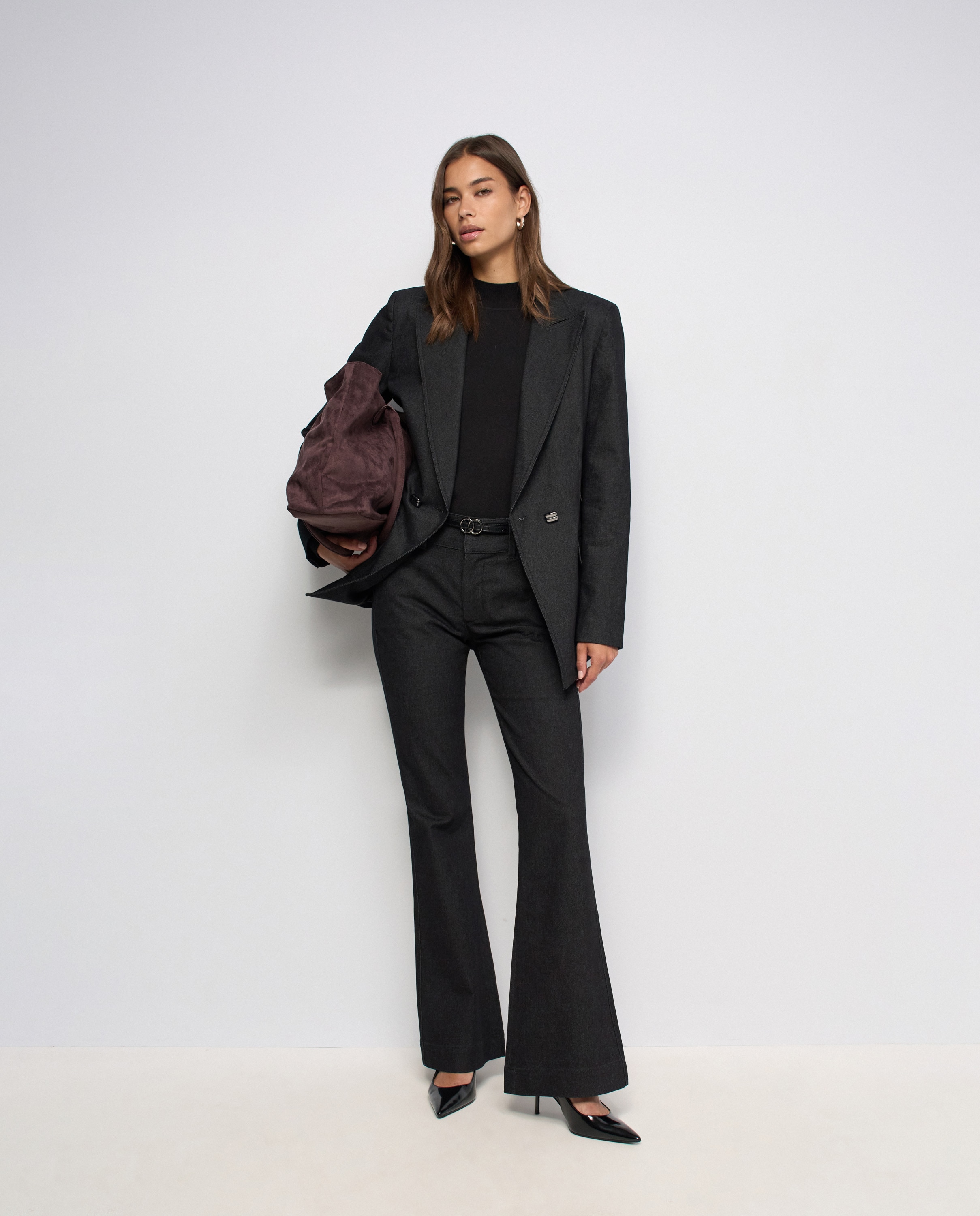 Secret chino push in flare de mujer - Salsa Jeans - Negro Negro-4