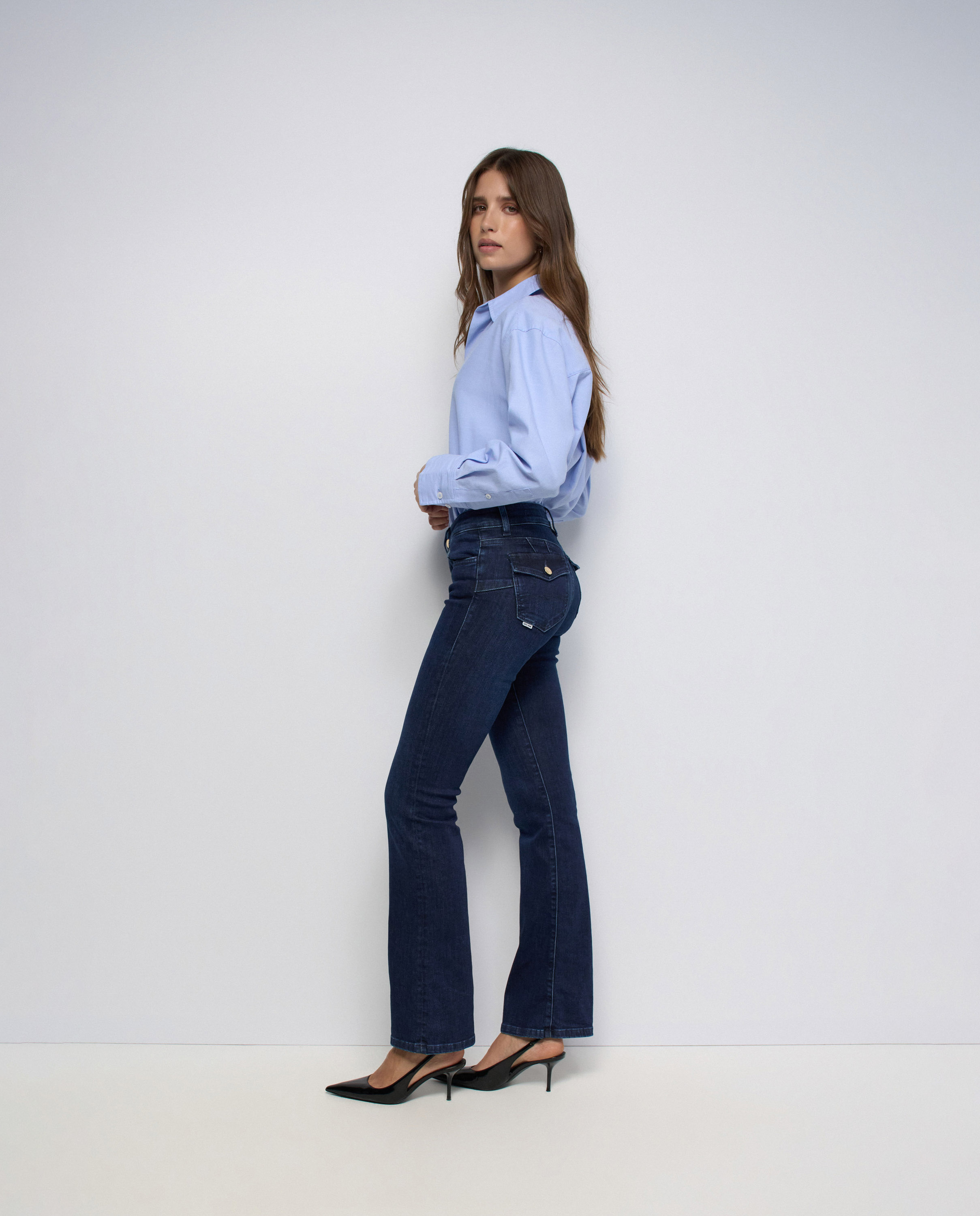 Vaqueros wonder push up bootcut de mujer - Salsa Jeans - Azul Azul-2