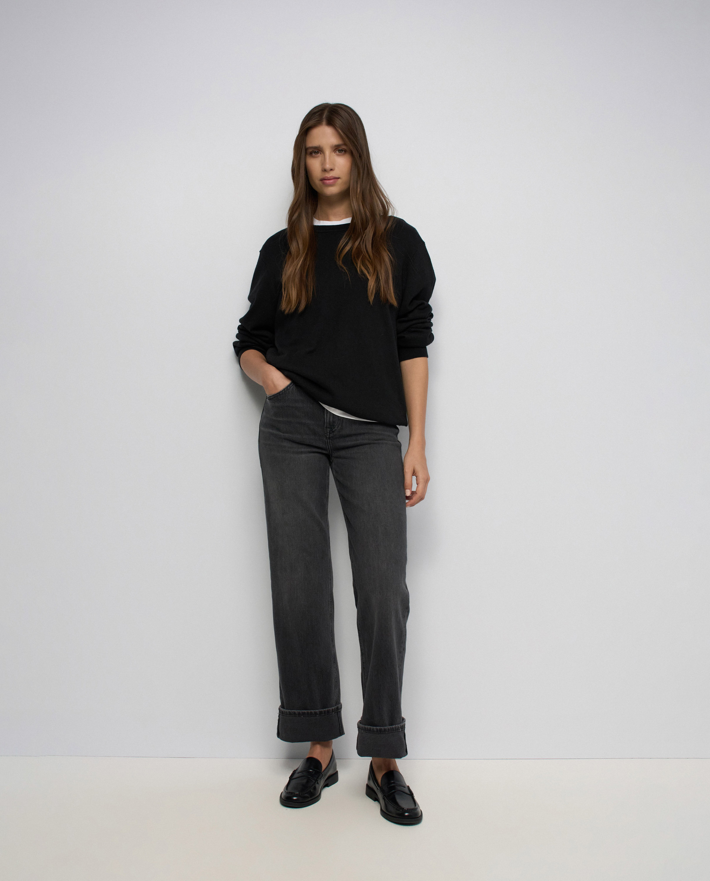Vaqueros true straight de mujer - Salsa Jeans - Negro Negro-1