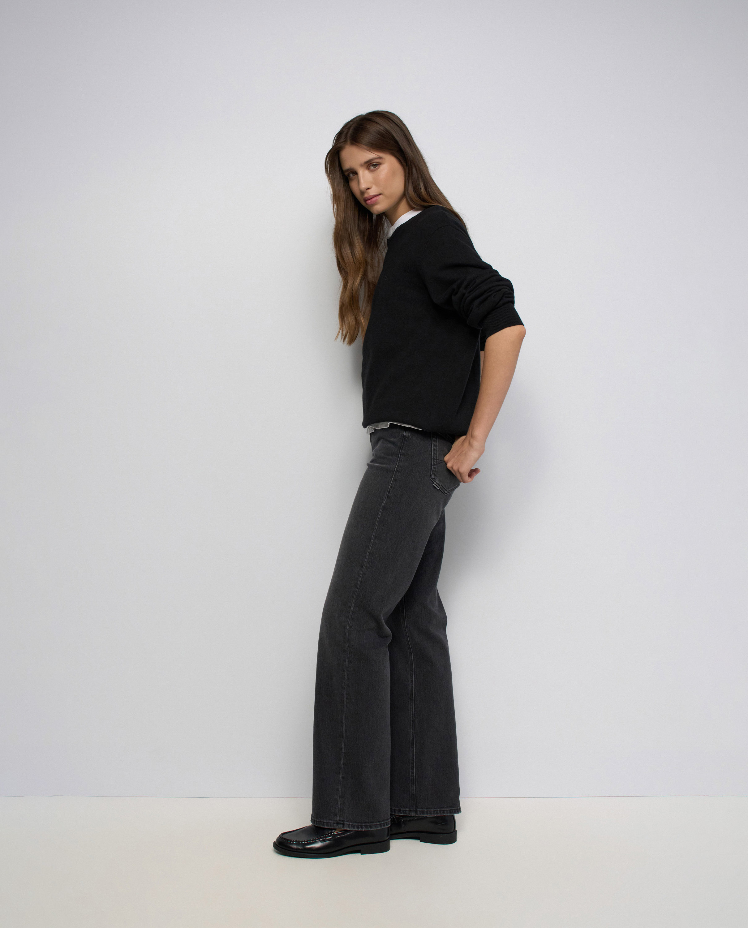 Vaqueros true straight de mujer - Salsa Jeans - Negro Negro-2