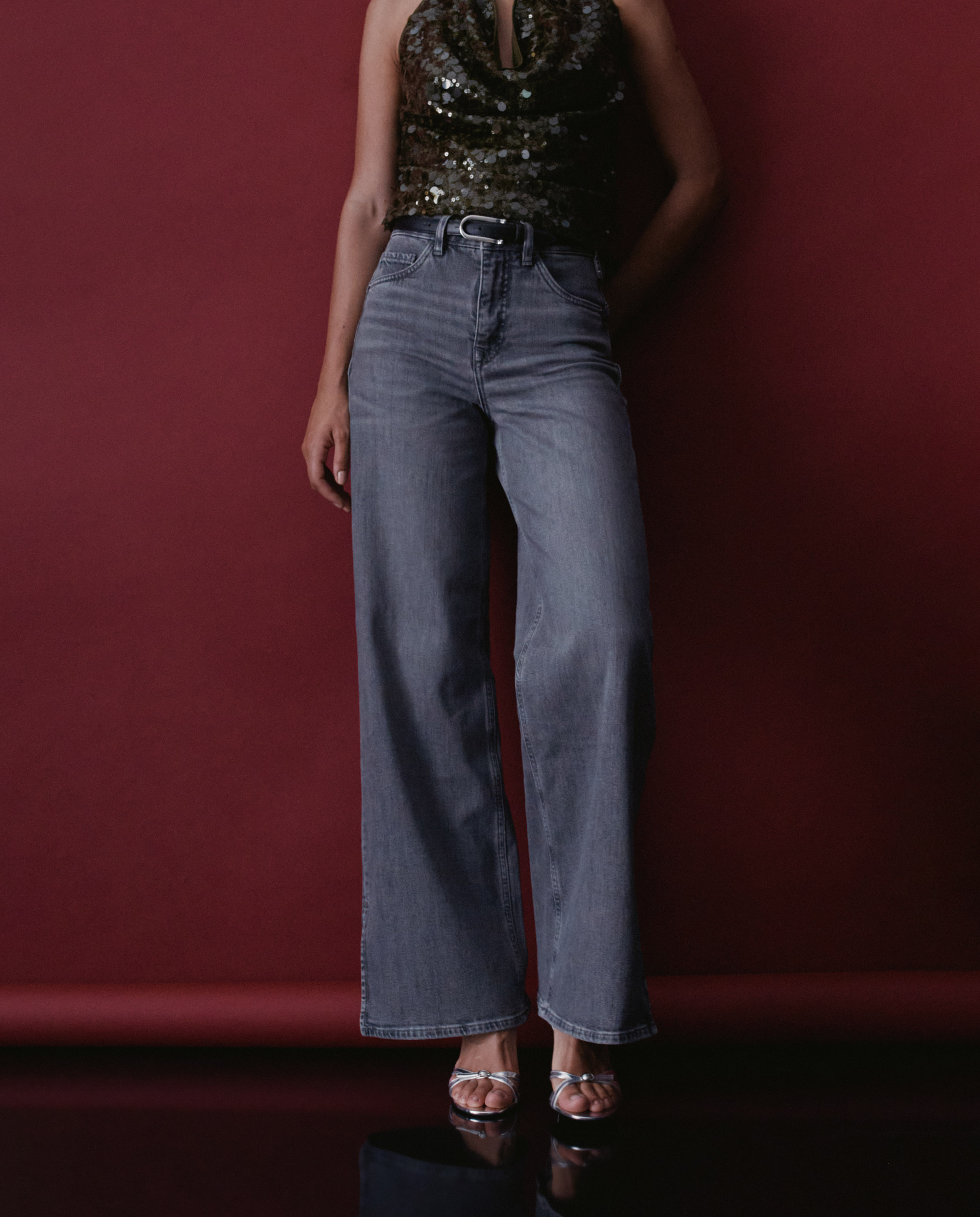 Imagen 5 de Vaqueros faith push in wide de mujer - Salsa Jeans - Gris Gris