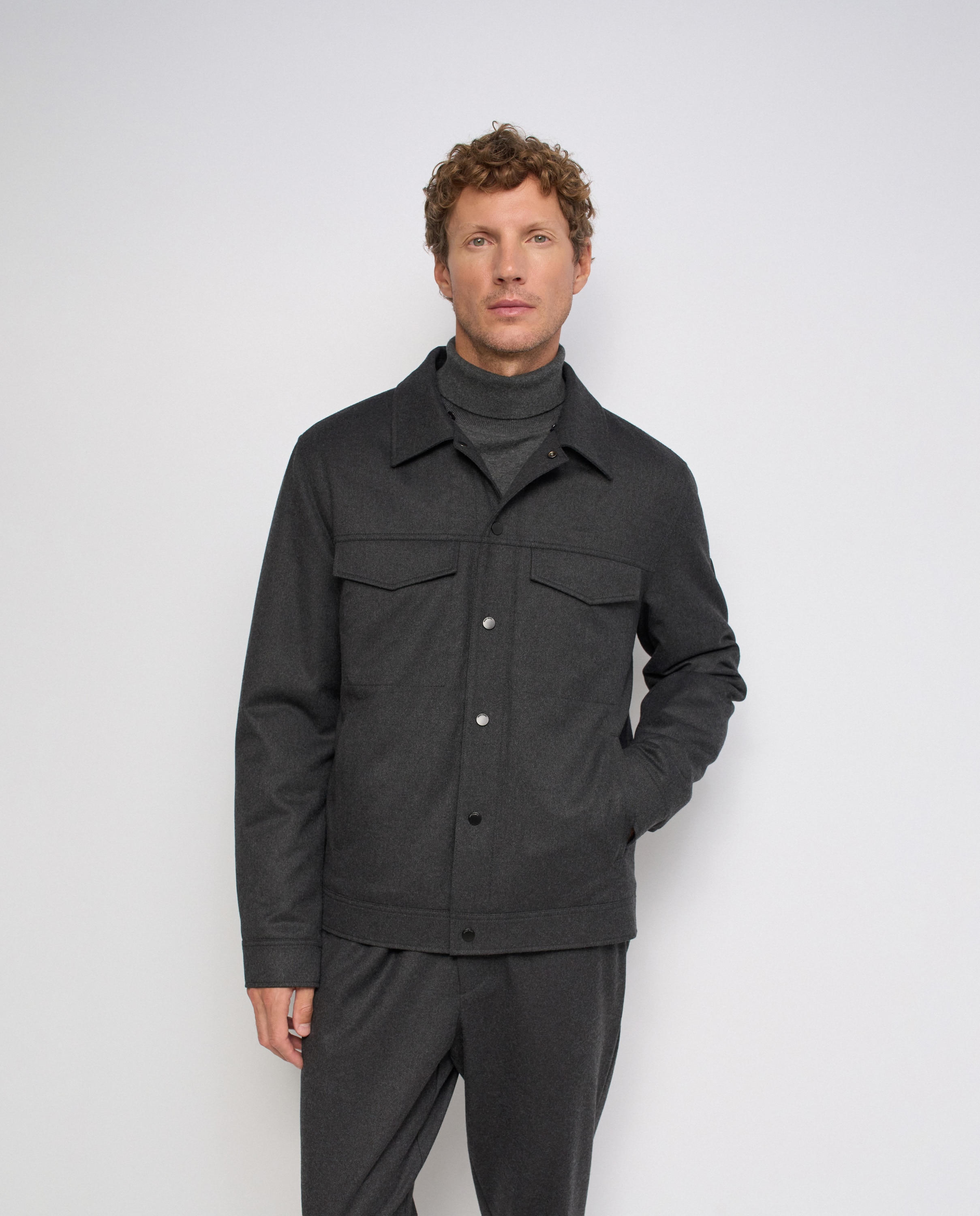 Cazadora de hombre con lana - Salsa Jeans - Gris Gris-1