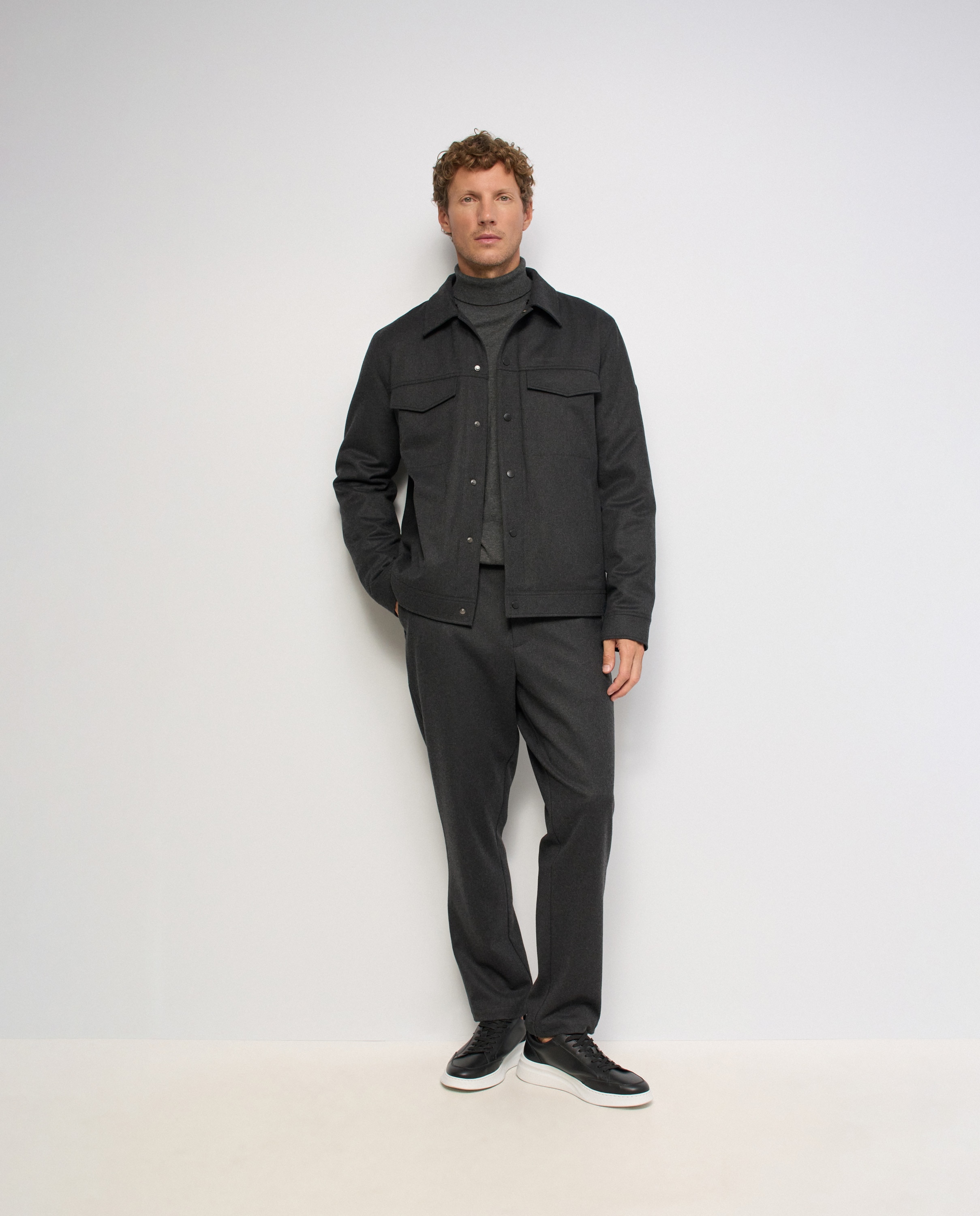 Cazadora de hombre con lana - Salsa Jeans - Gris Gris-4